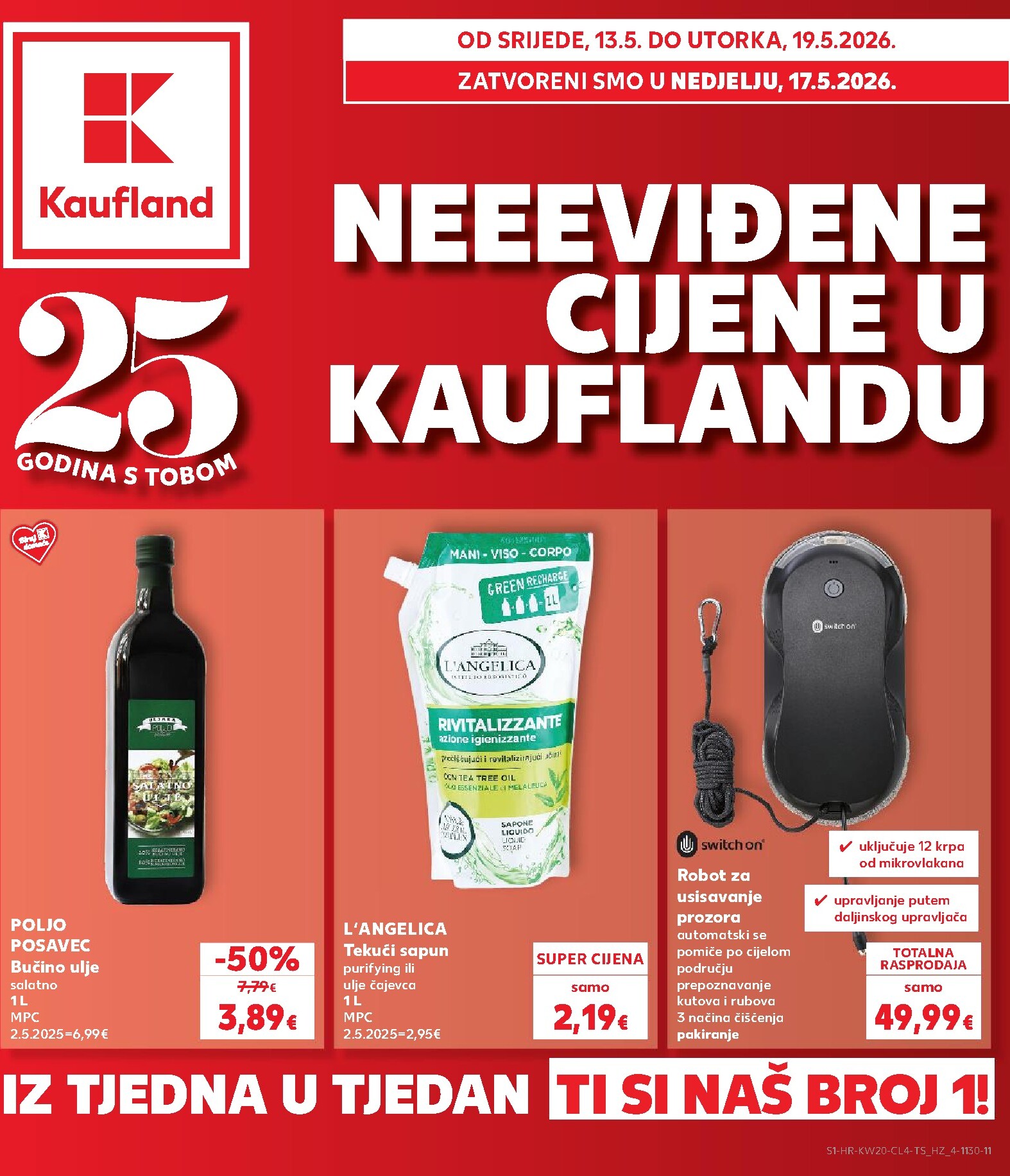 kaufland - Kaufland - Cijene letak za sljedeći tjedan od srijede 13.05.2026 do utorka 19.05.2026 - page: 1