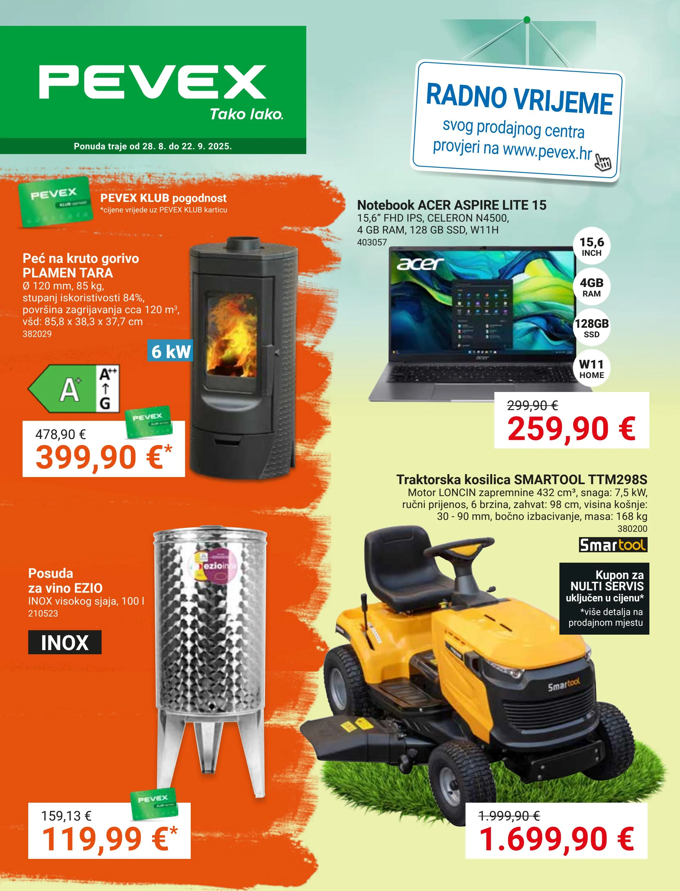 pevex - Prelistajte katalog Pevex, vrijedi od 28.08. do 22.09.