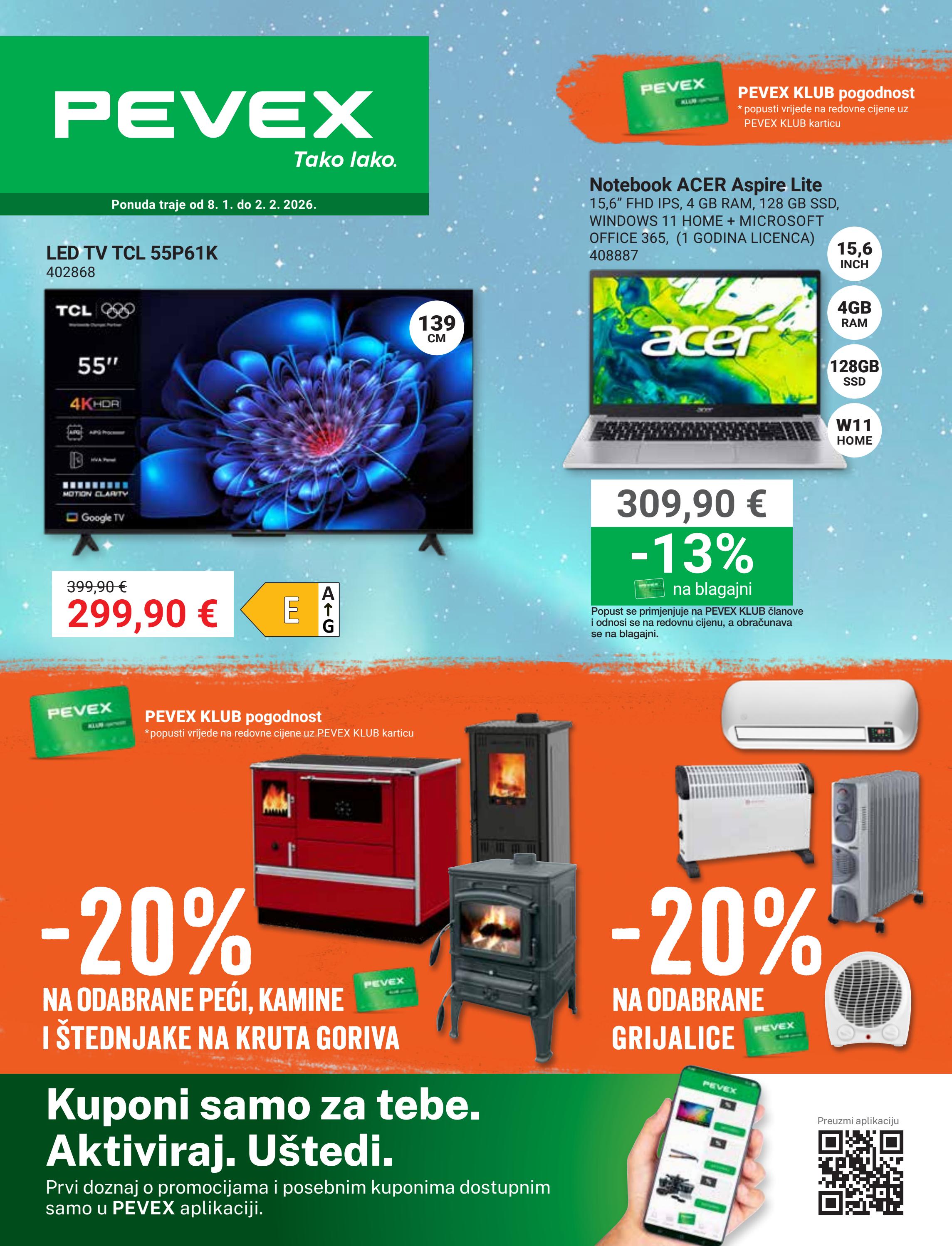 pevex - Prelistajte katalog Pevex, vrijedi od 08.01. do 02.02.