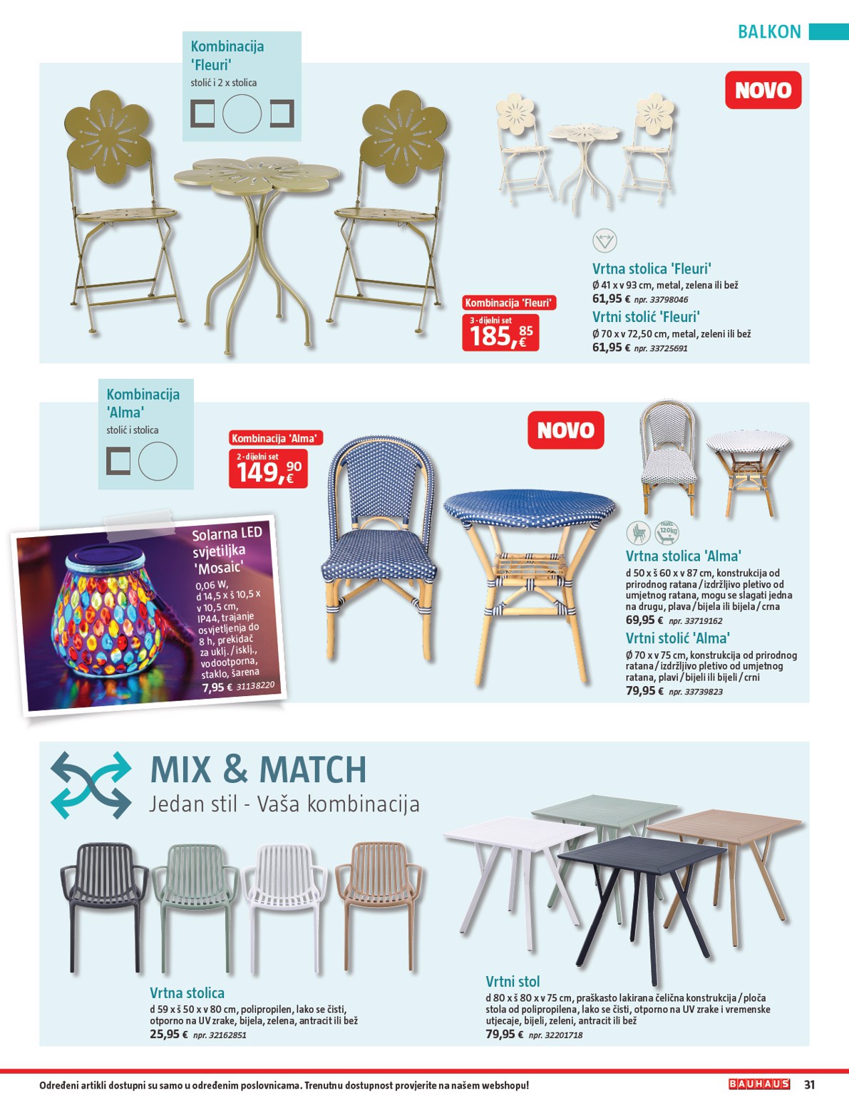 bauhaus - Prelistajte katalog BAUHAUS - Vrtni namještaj 2026, vrijedi od 26.03.2026 do 30.06.2026 - page: 31
