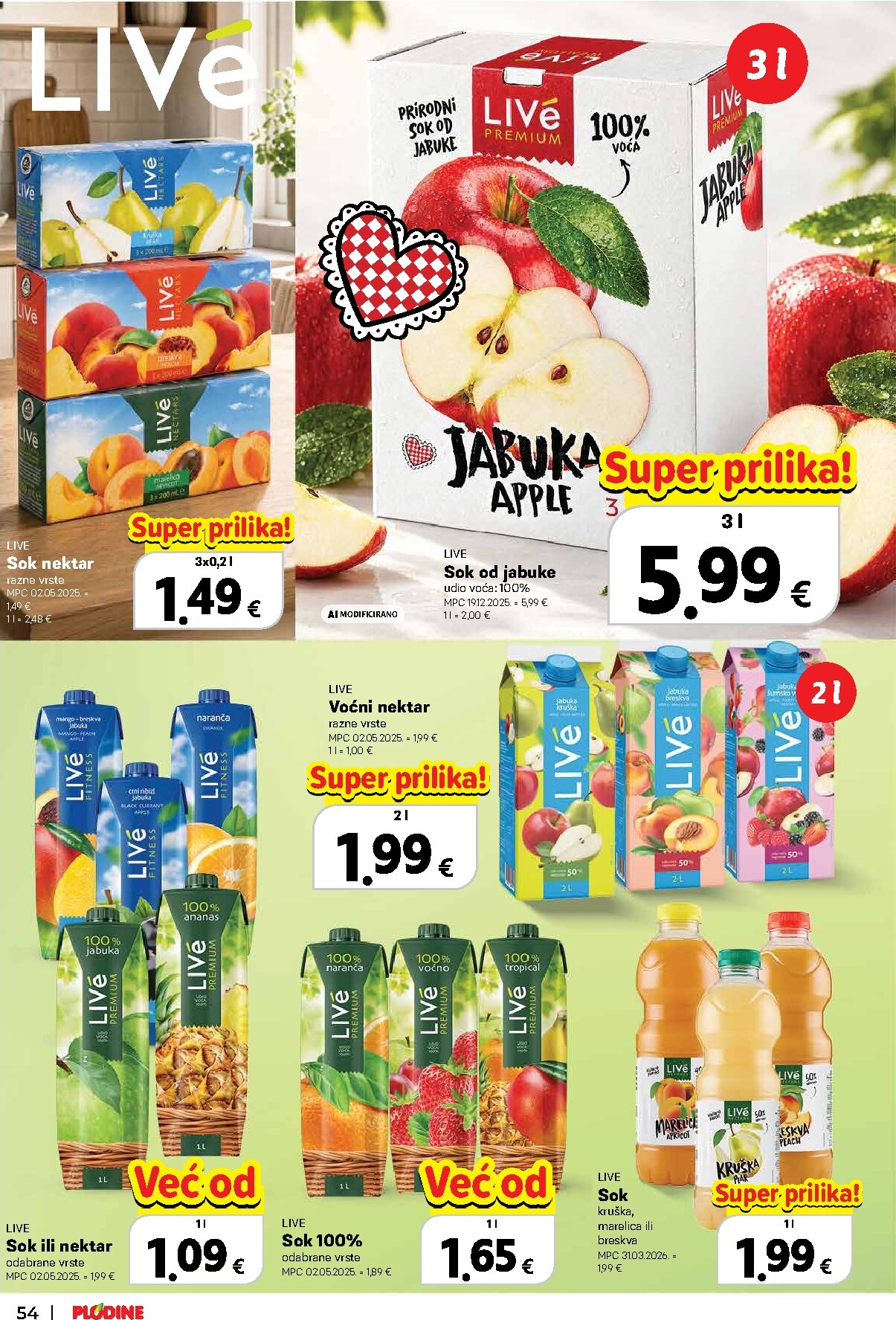plodine - Aktualni katalog Plodine - Vrijedni kupovine od četvrtka, 22.10.2026 do srijede, 04.11.2026 - page: 54