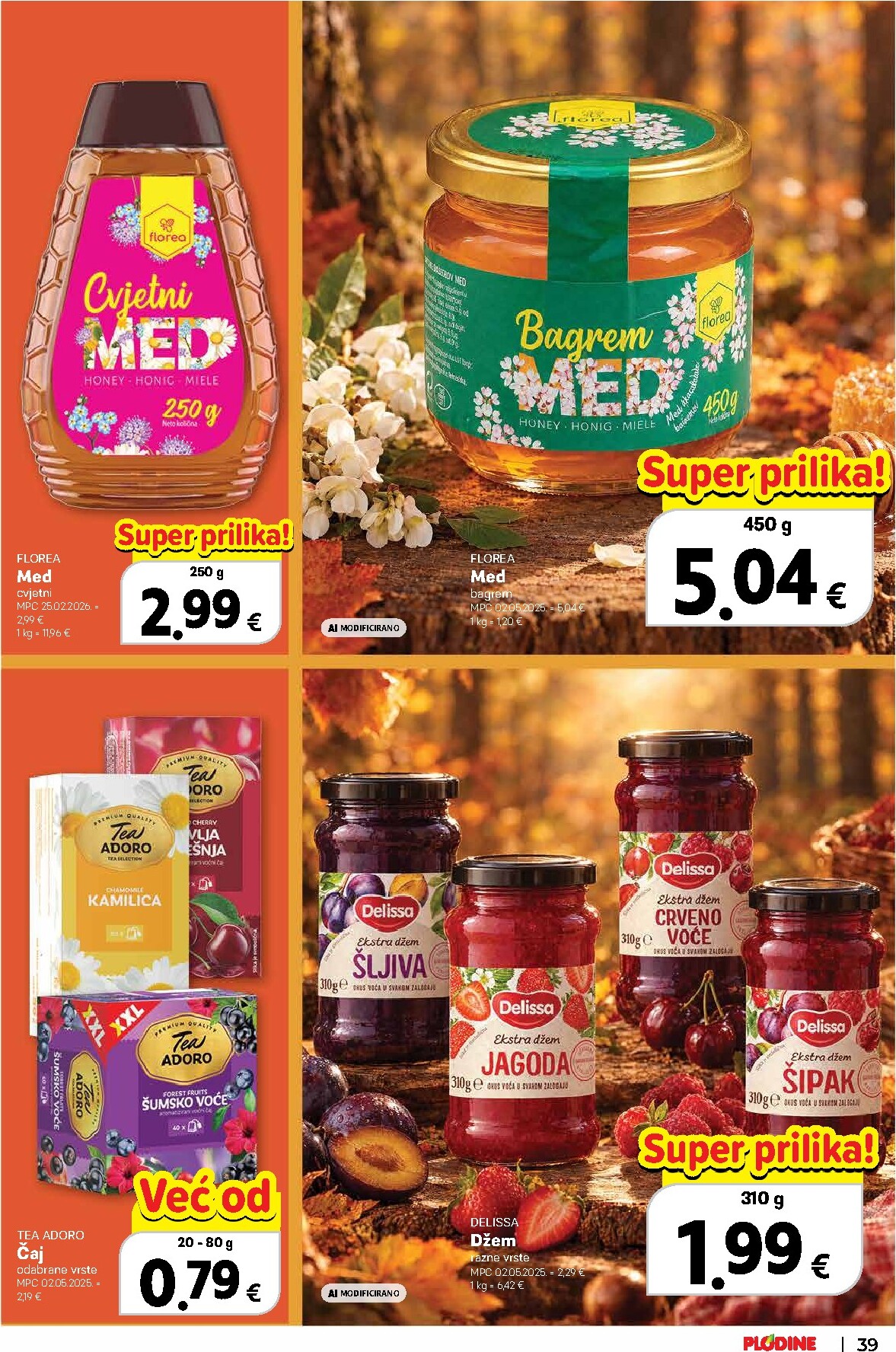 plodine - Aktualni katalog Plodine - Vrijedni kupovine od četvrtka, 22.10.2026 do srijede, 04.11.2026 - page: 39