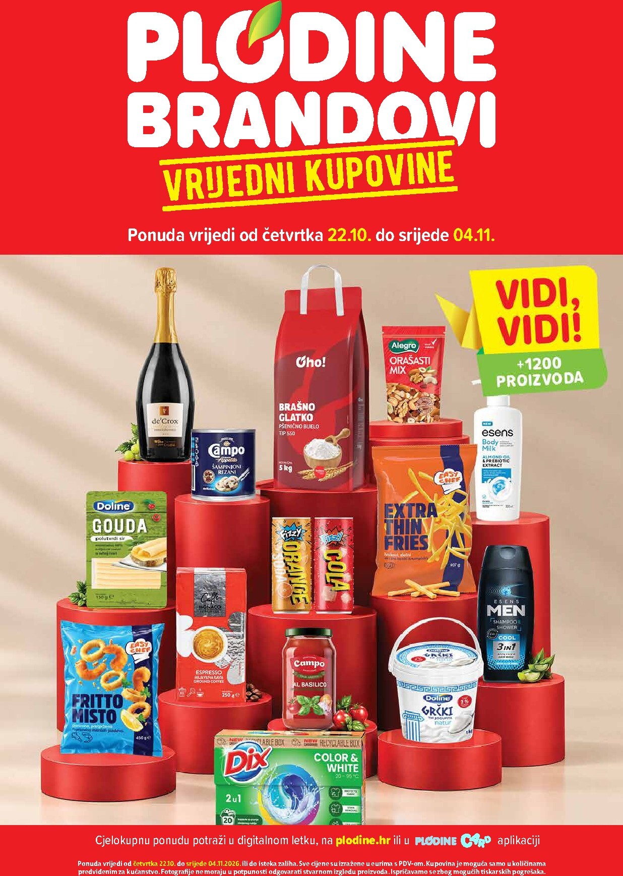 plodine - Aktualni katalog Plodine - Vrijedni kupovine od četvrtka, 22.10.2026 do srijede, 04.11.2026
