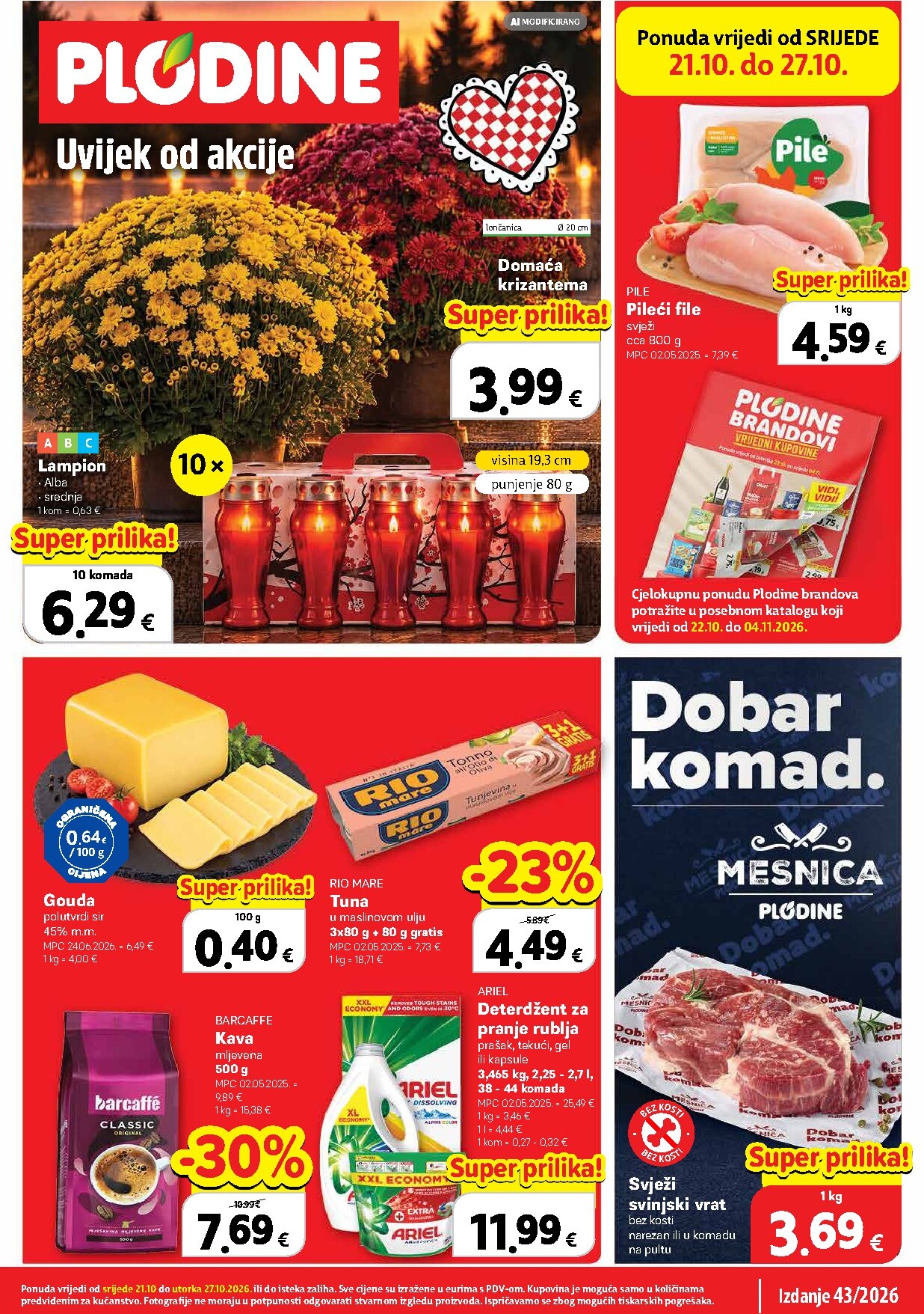 plodine - Aktualni katalog Plodine od srijede, 21.10.2026 do utorka, 27.10.2026