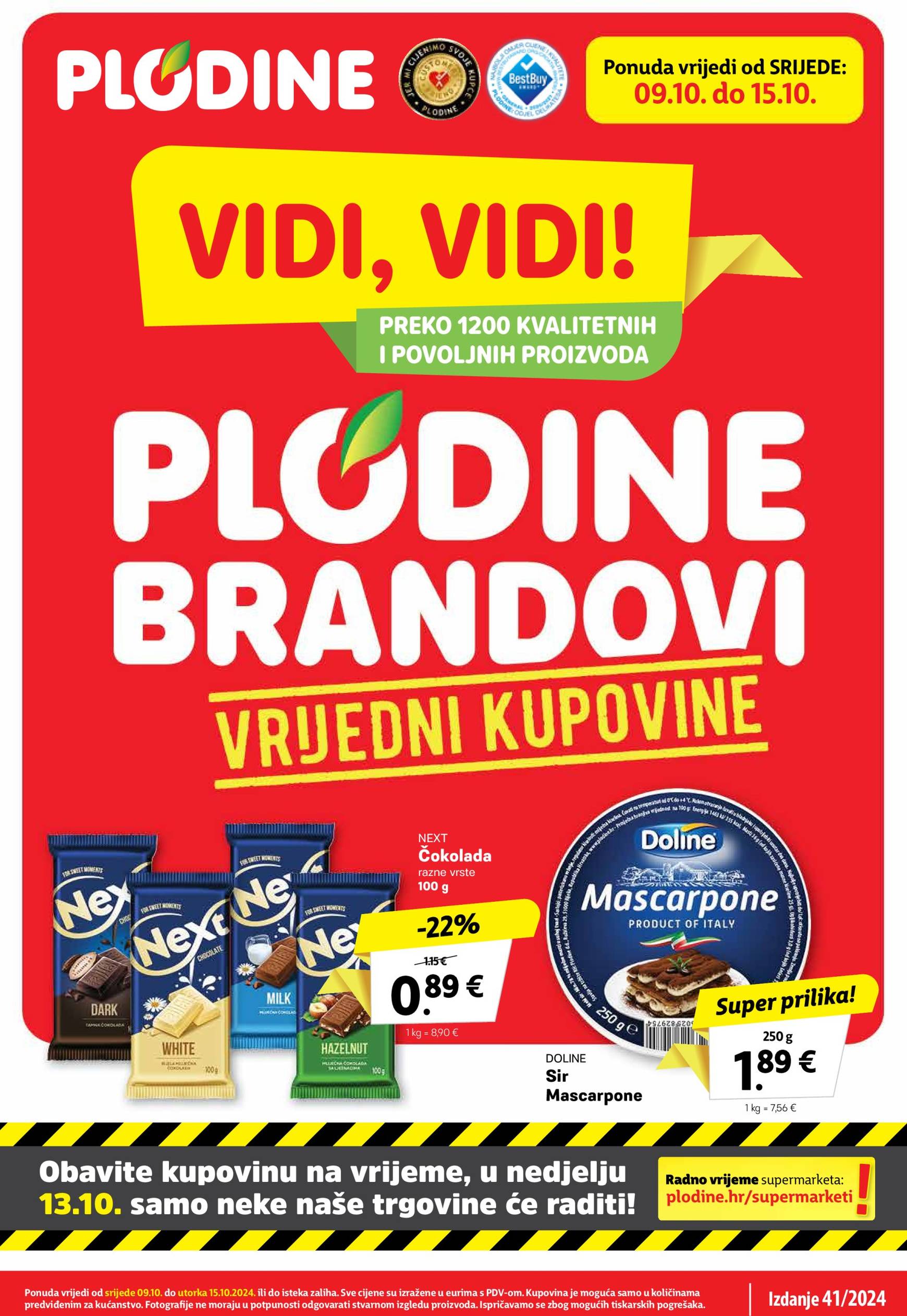 plodine - Plodine katalog vrijedi od 09.10. do 15.10.