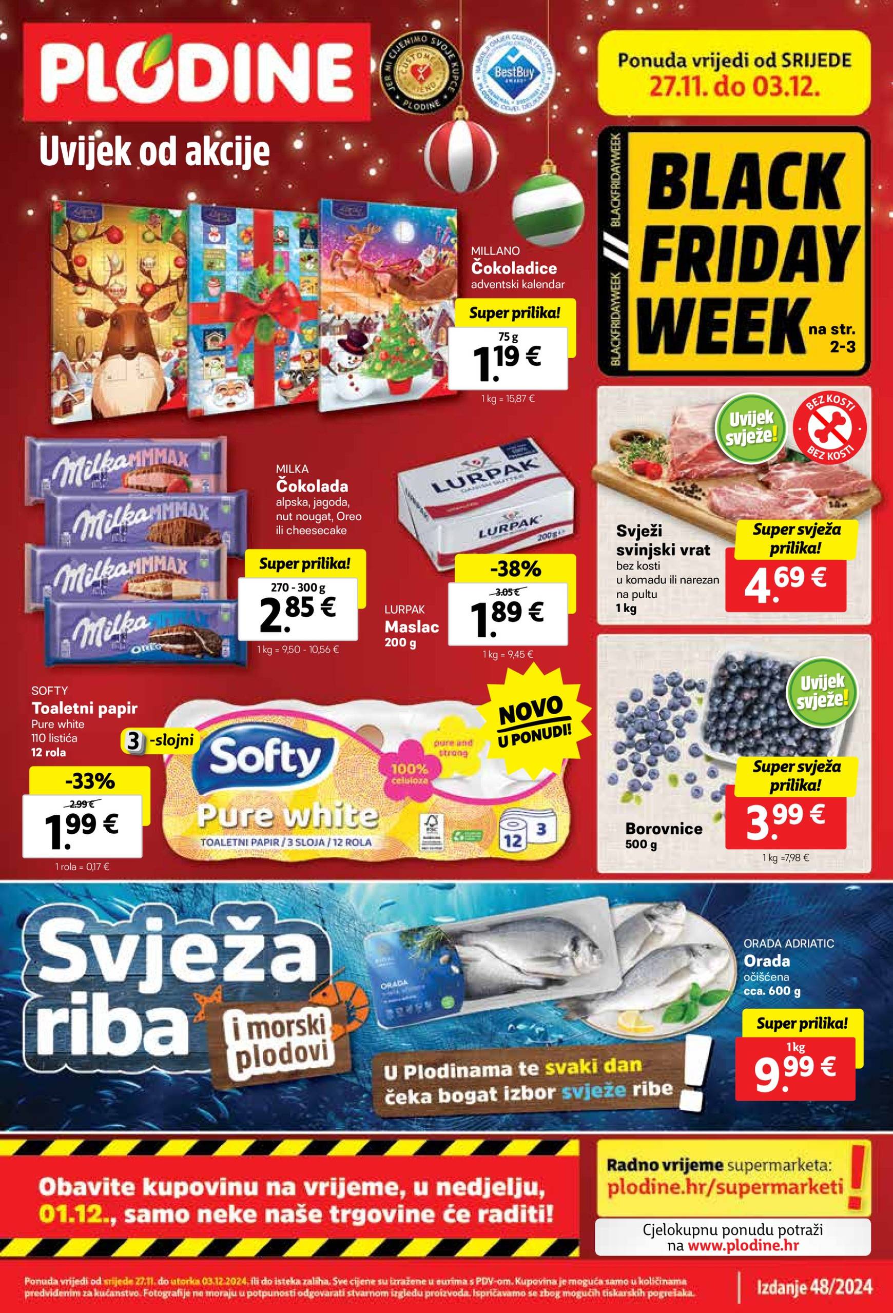 plodine - Plodine - Black Friday Week katalog vrijedi od 27.11. do 03.12.