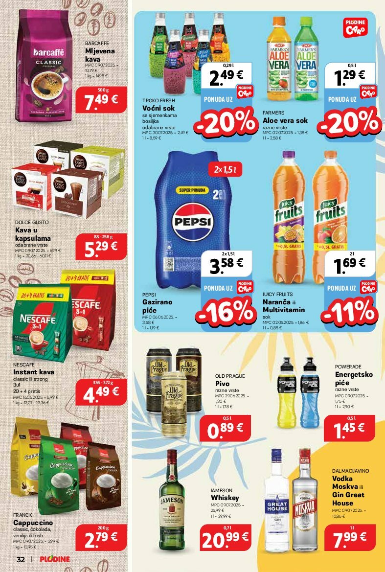 plodine - Prelistajte katalog Plodine, vrijedi od 13.08. do 19.08. - page: 32