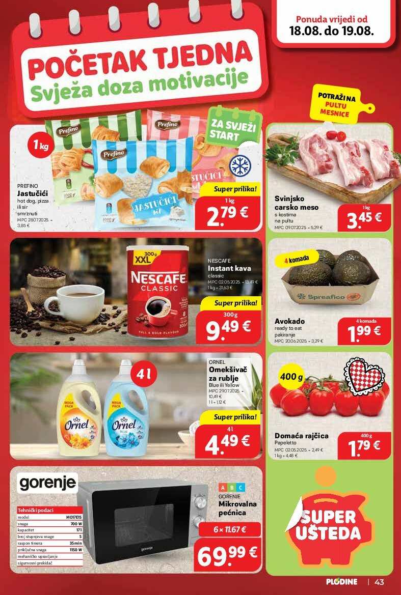 plodine - Prelistajte katalog Plodine, vrijedi od 13.08. do 19.08. - page: 43