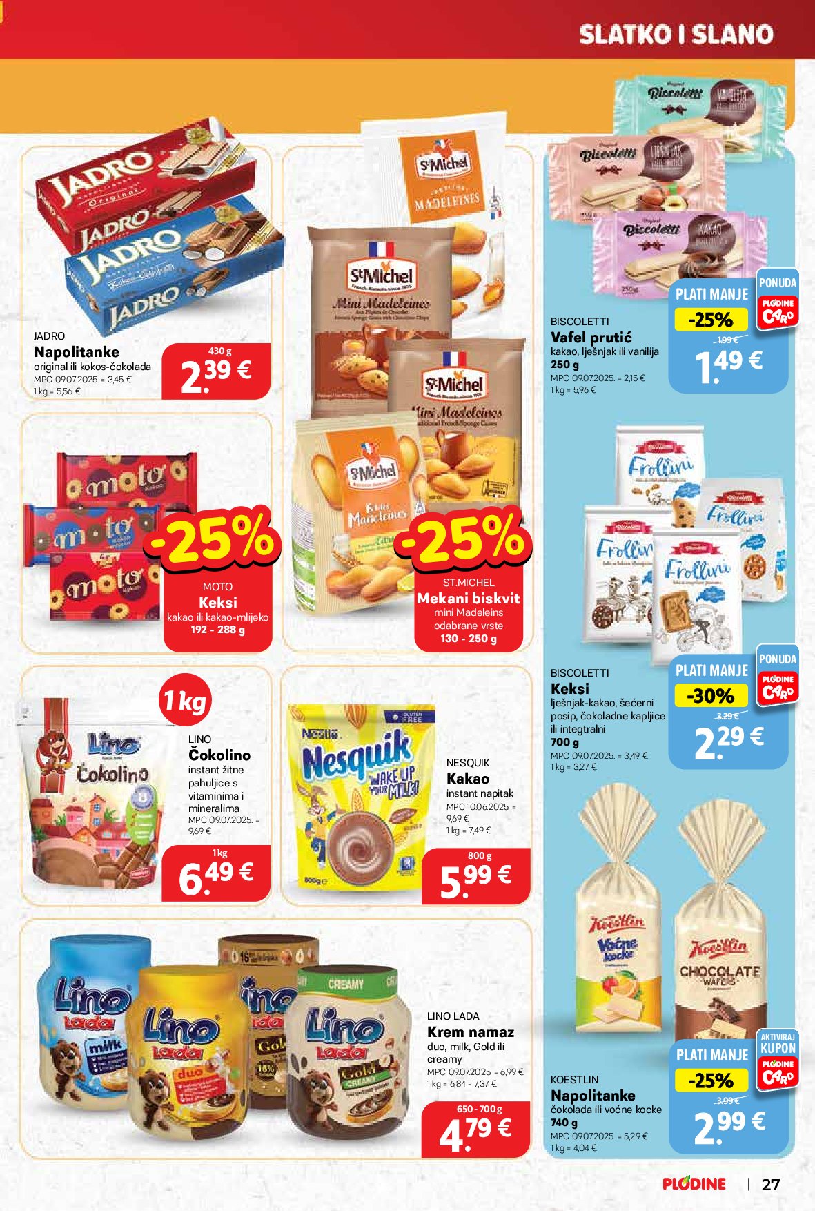 plodine - Prelistajte katalog Plodine, vrijedi od 10.09. do 16.09. - page: 27