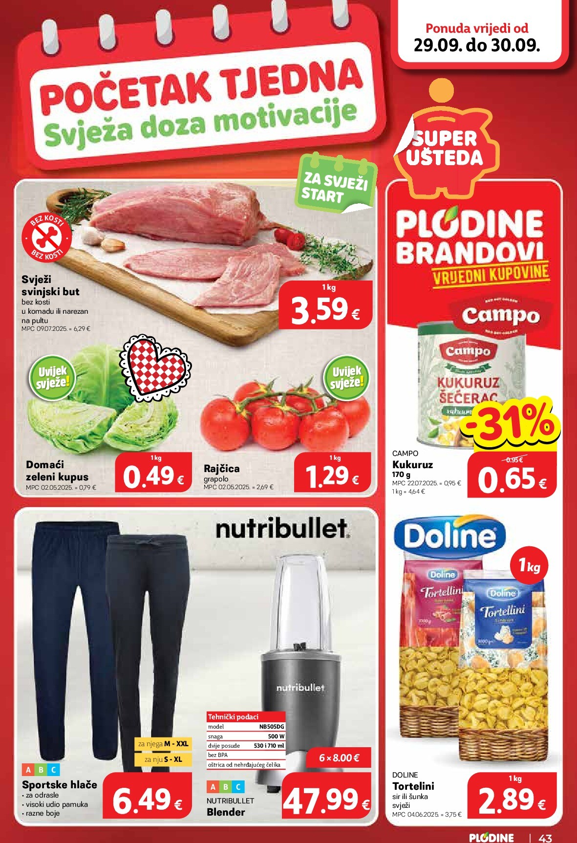 plodine - Prelistajte katalog Plodine, vrijedi od 24.09. do 30.09. - page: 43