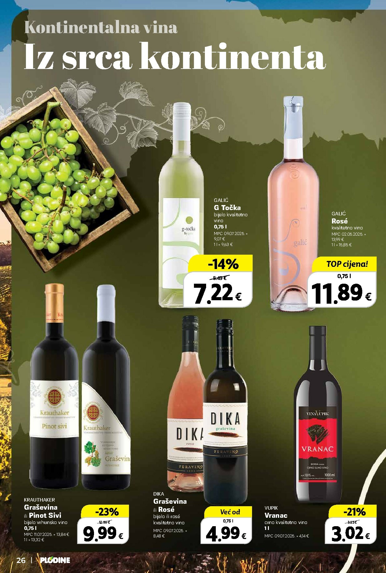 plodine - Prelistajte katalog Plodine - Vinski putopisi iz Hrvatske i svijeta, vrijedi od 01.10. do 14.10. - page: 26