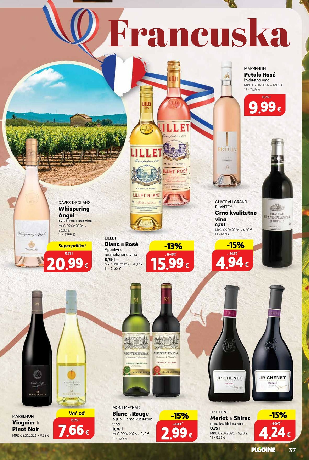 plodine - Prelistajte katalog Plodine - Vinski putopisi iz Hrvatske i svijeta, vrijedi od 01.10. do 14.10. - page: 37