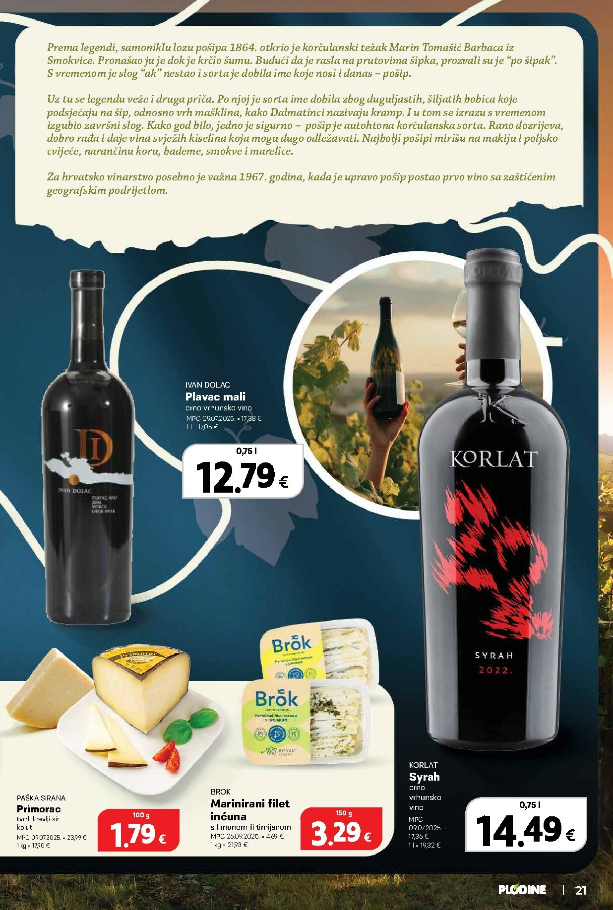 plodine - Prelistajte katalog Plodine - Vinski putopisi iz Hrvatske i svijeta, vrijedi od 01.10. do 14.10. - page: 21