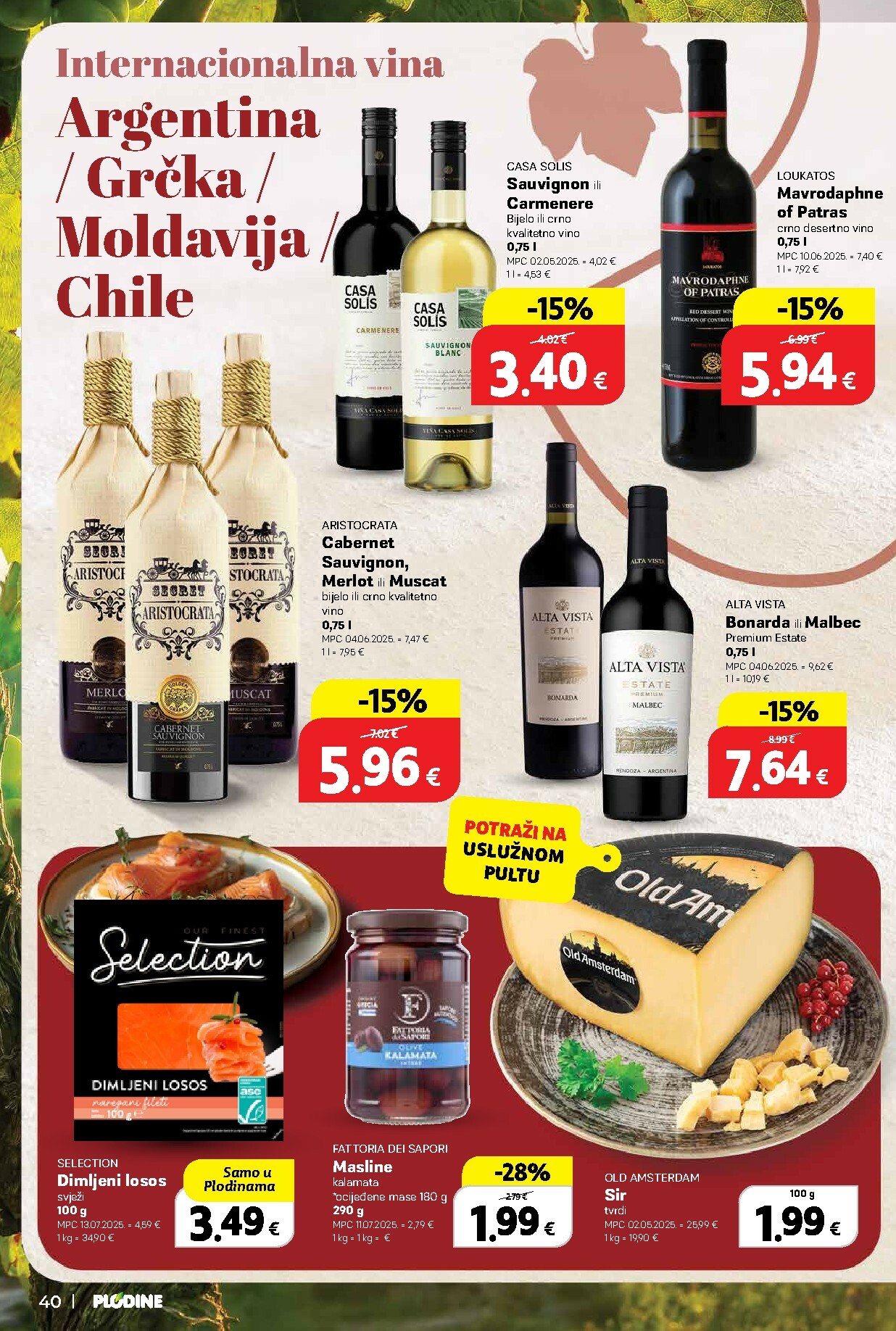 plodine - Prelistajte katalog Plodine - Vinski putopisi iz Hrvatske i svijeta, vrijedi od 01.10. do 14.10. - page: 40