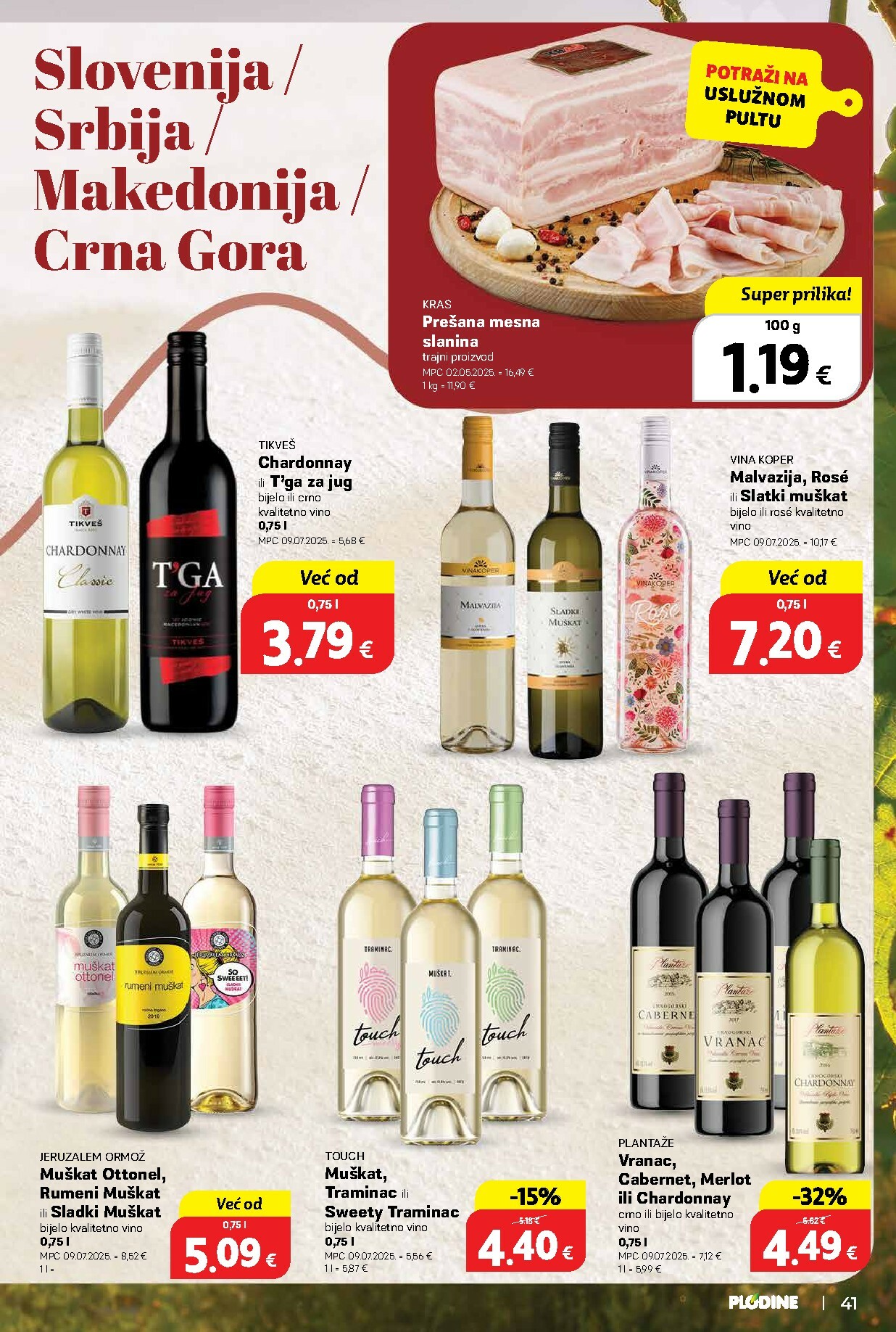 plodine - Prelistajte katalog Plodine - Vinski putopisi iz Hrvatske i svijeta, vrijedi od 01.10. do 14.10. - page: 41