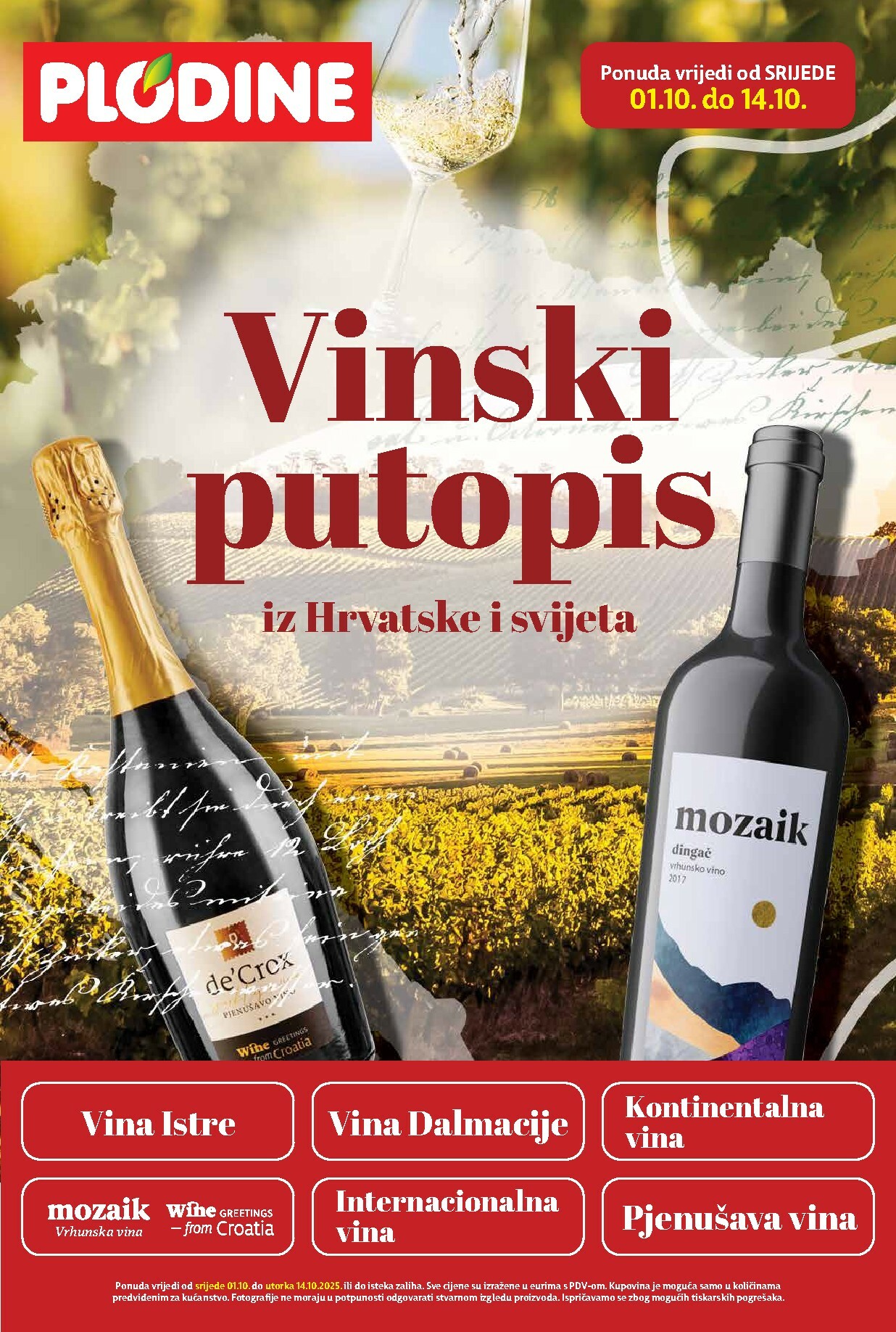 plodine - Prelistajte katalog Plodine - Vinski putopisi iz Hrvatske i svijeta, vrijedi od 01.10. do 14.10.