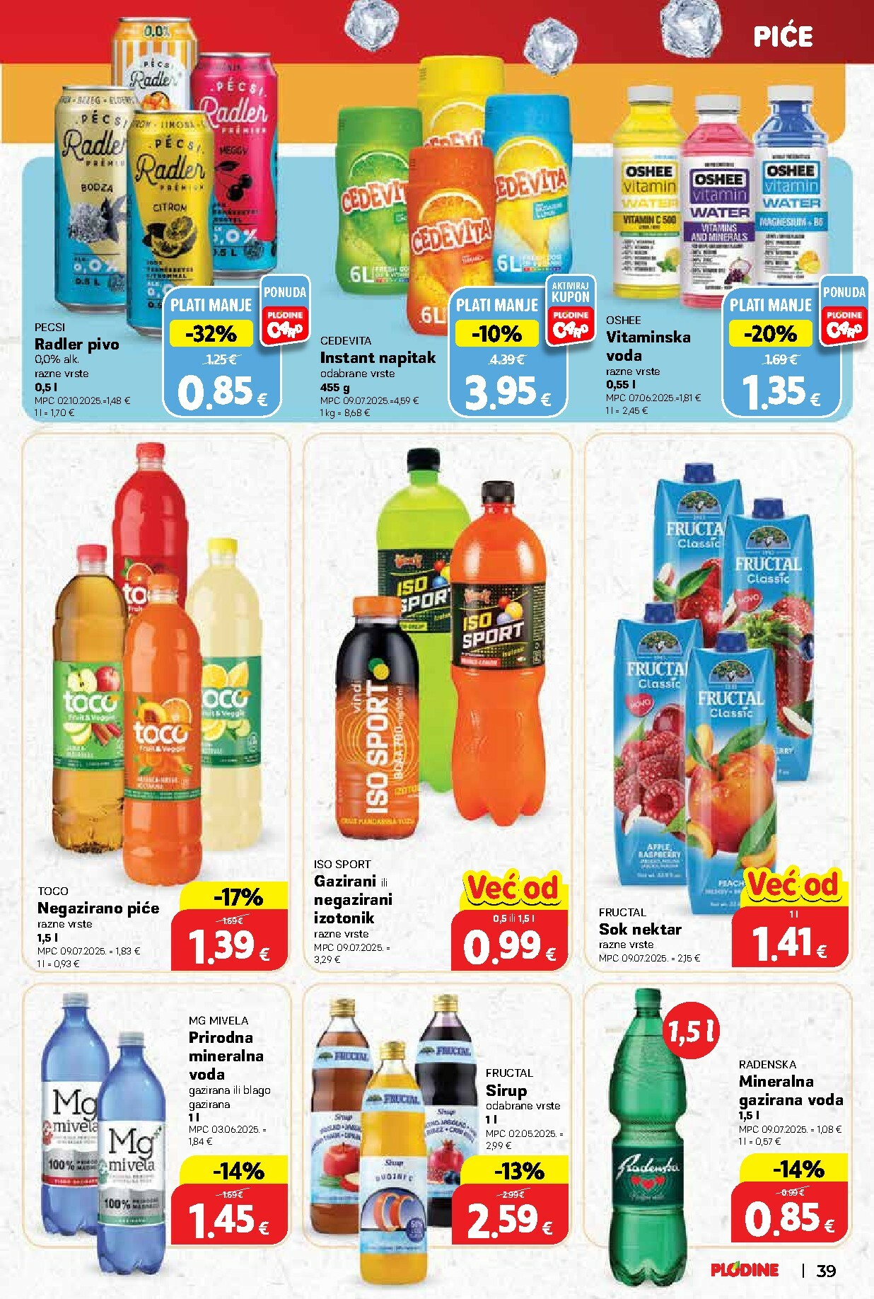 plodine - Prelistajte katalog Plodine, vrijedi od 26.11. do 02.12. - page: 39