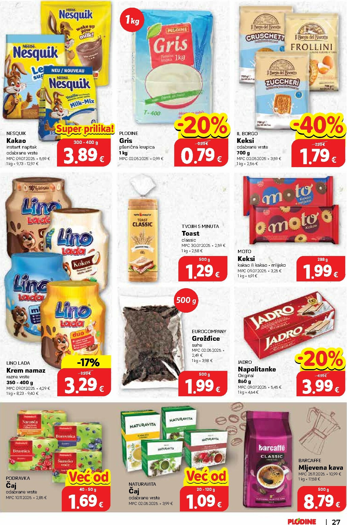 plodine - Prelistajte katalog Plodine, vrijedi od 07.12. do 13.01. - page: 27