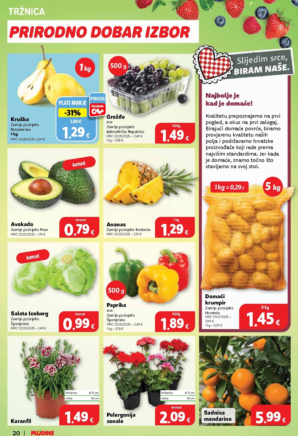 plodine - Prelistajte katalog Plodine, vrijedi od 25.03.2026 do 31.03.2026 - page: 20