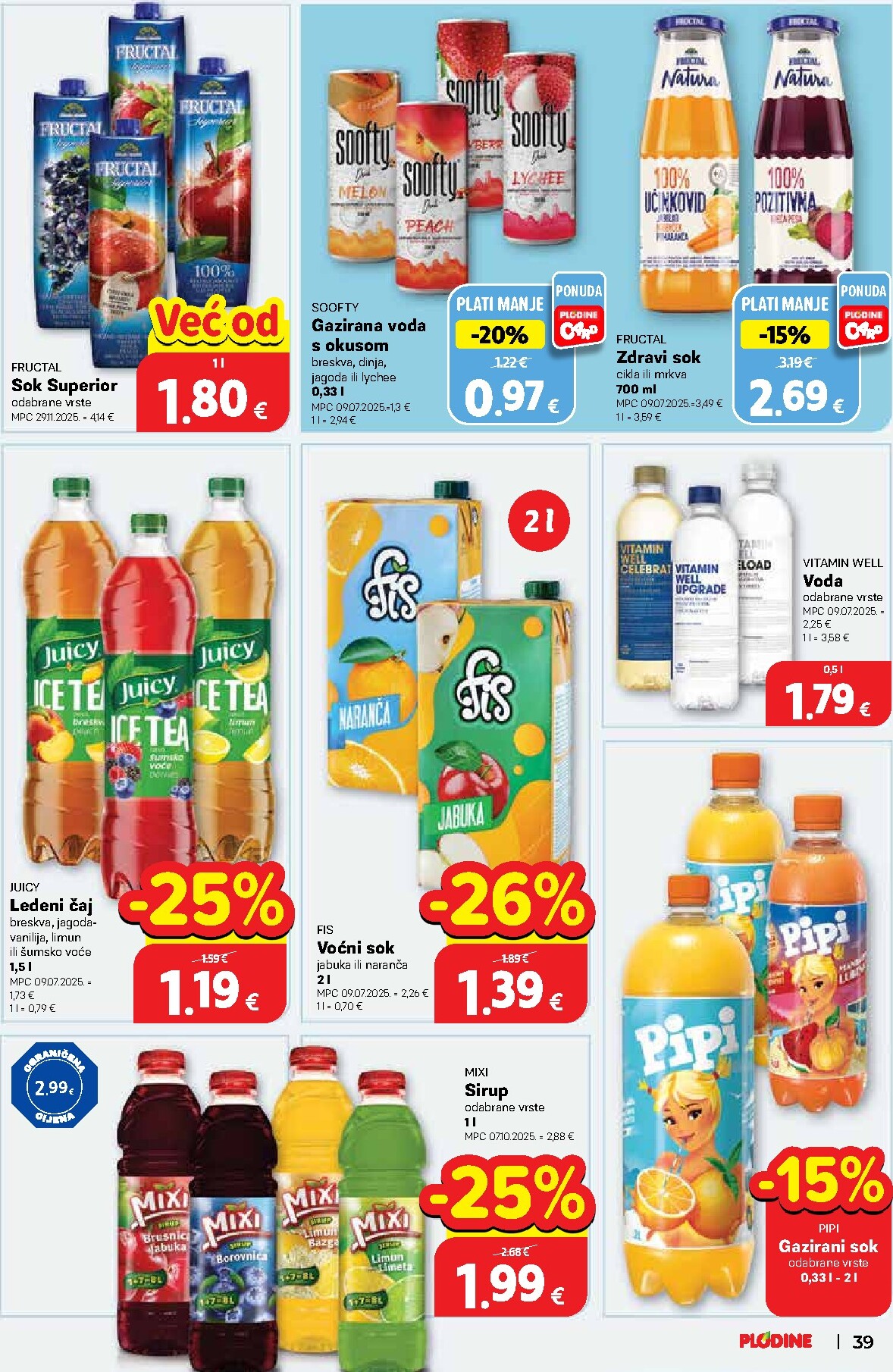 plodine - Prelistajte katalog Plodine, vrijedi od 25.03.2026 do 31.03.2026 - page: 39