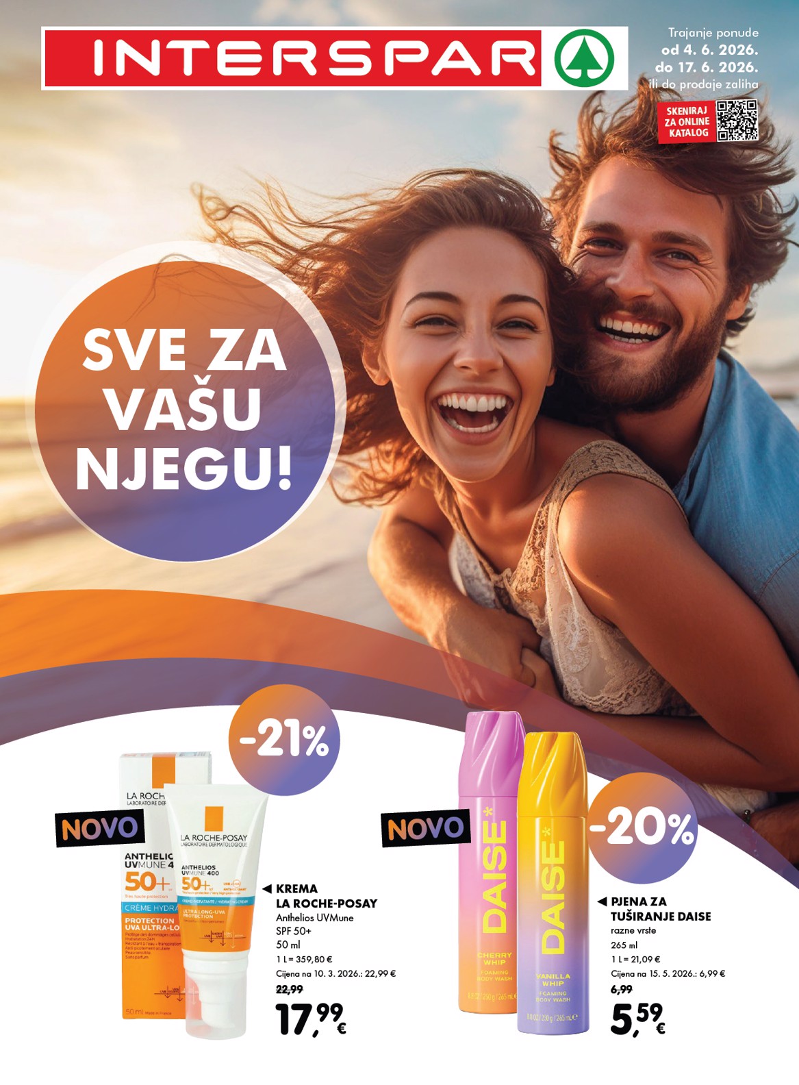 spar - Aktualni katalog INTERSPAR - Njega od četvrtka, 04.06.2026 do srijede, 17.06.2026