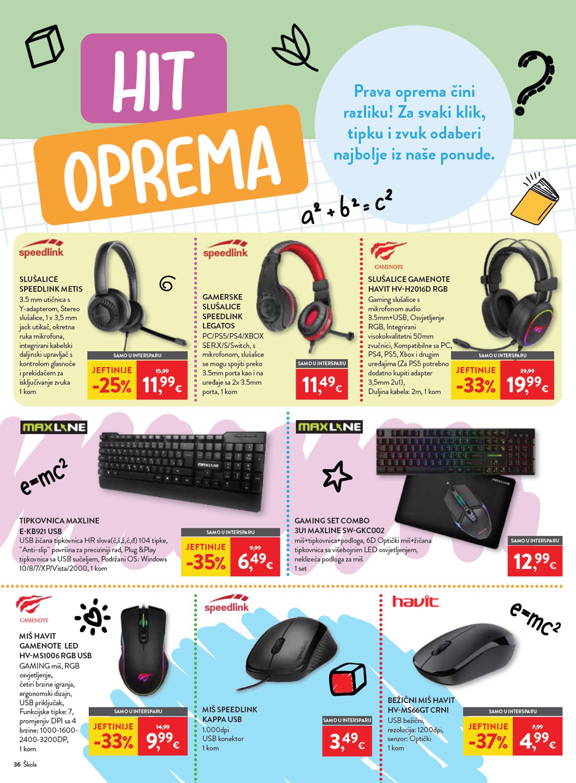 spar - Aktualni katalog INTERSPAR - Škola od srijede, 29.07.2026 do utorka, 15.09.2026 - page: 36