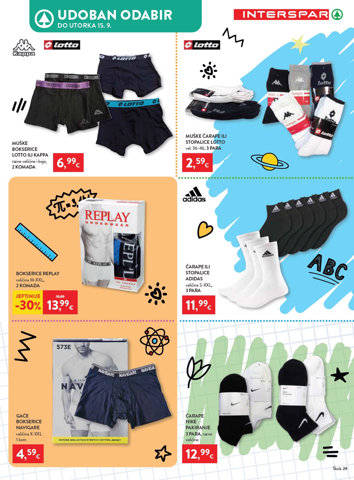 spar - Aktualni katalog INTERSPAR - Škola od srijede, 29.07.2026 do utorka, 15.09.2026 - page: 29