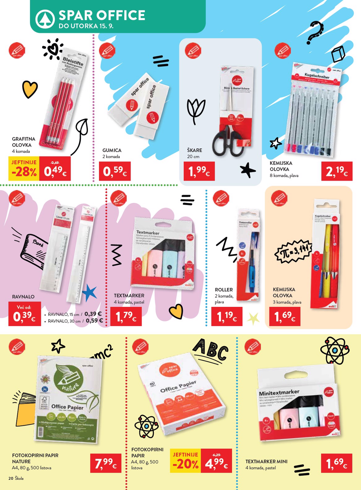 spar - Aktualni katalog INTERSPAR - Škola od srijede, 29.07.2026 do utorka, 15.09.2026 - page: 20