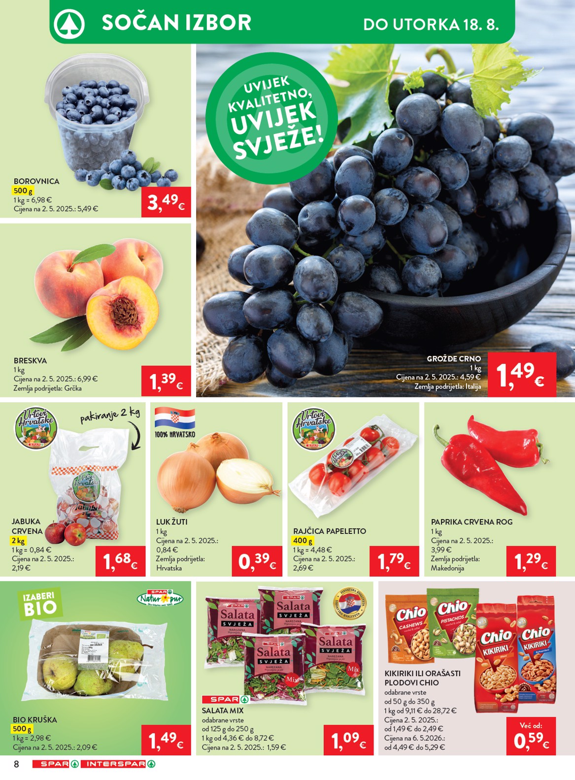 spar - Novi SPAR katalog od srijede, 12.08.2026 do utorka, 18.08.2026 - page: 8
