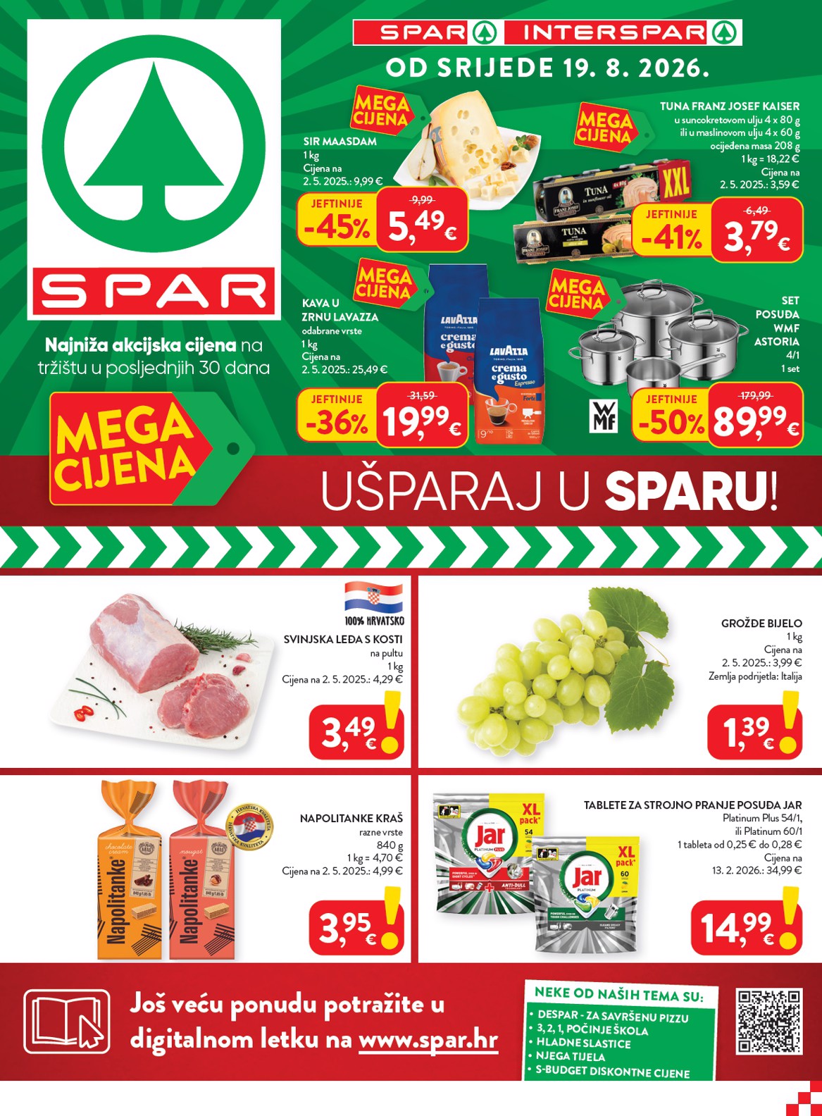 spar - Novi SPAR katalog od srijede, 19.08.2026 do utorka, 25.08.2026 - page: 1