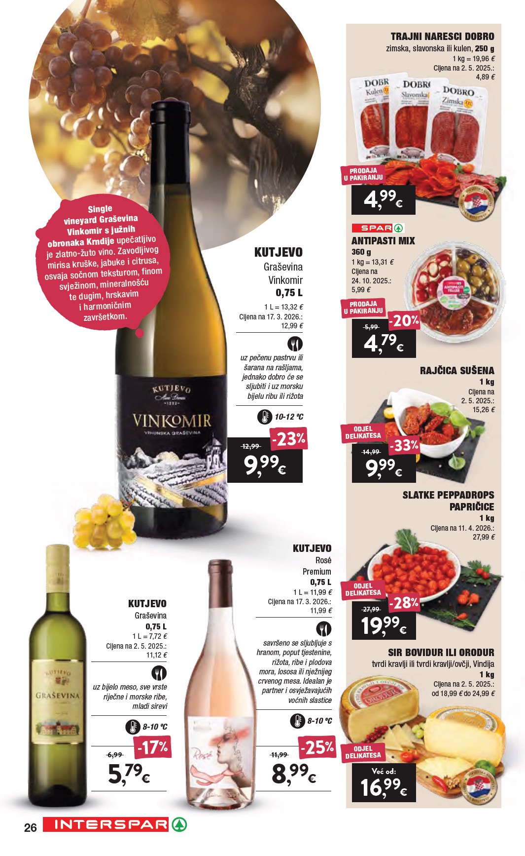 spar - Aktualni katalog SPAR - Katalog Vino od srijede, 16.09.2026 do utorka, 06.10.2026 - page: 26