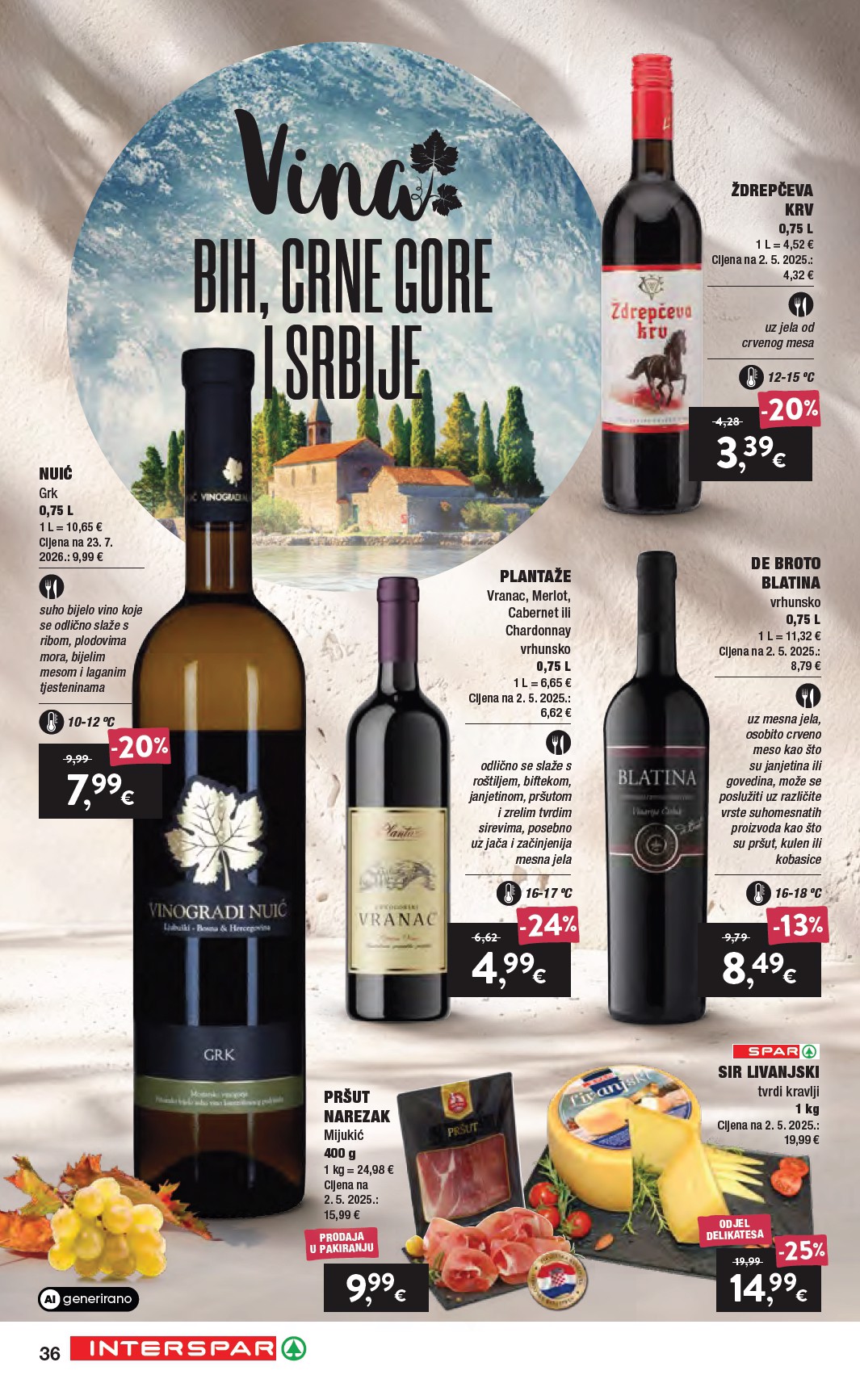 spar - Aktualni katalog SPAR - Katalog Vino od srijede, 16.09.2026 do utorka, 06.10.2026 - page: 36