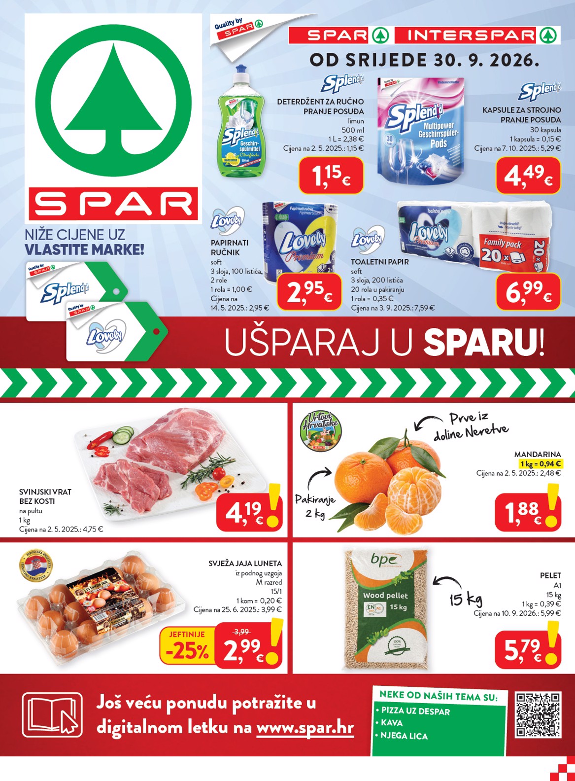 spar - Novi SPAR katalog od srijede, 30.09.2026 do utorka, 06.10.2026