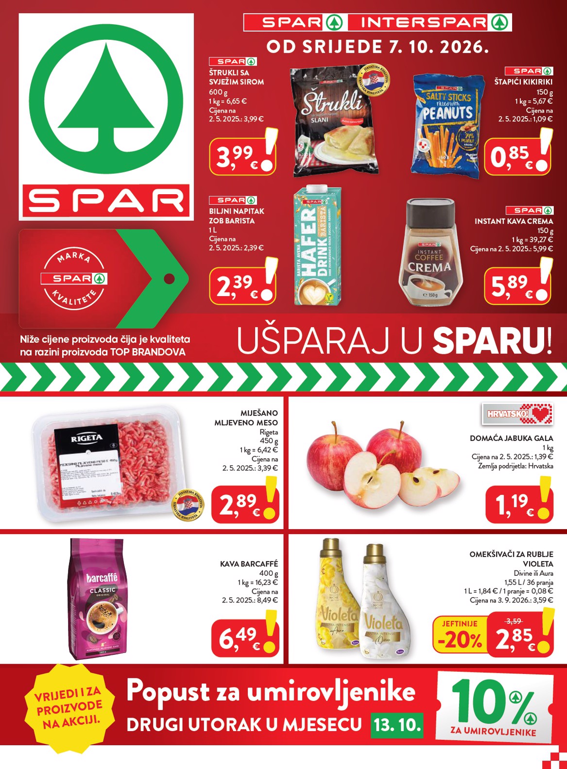 spar - Novi SPAR katalog od srijede, 07.10.2026 do utorka, 13.10.2026 - page: 1