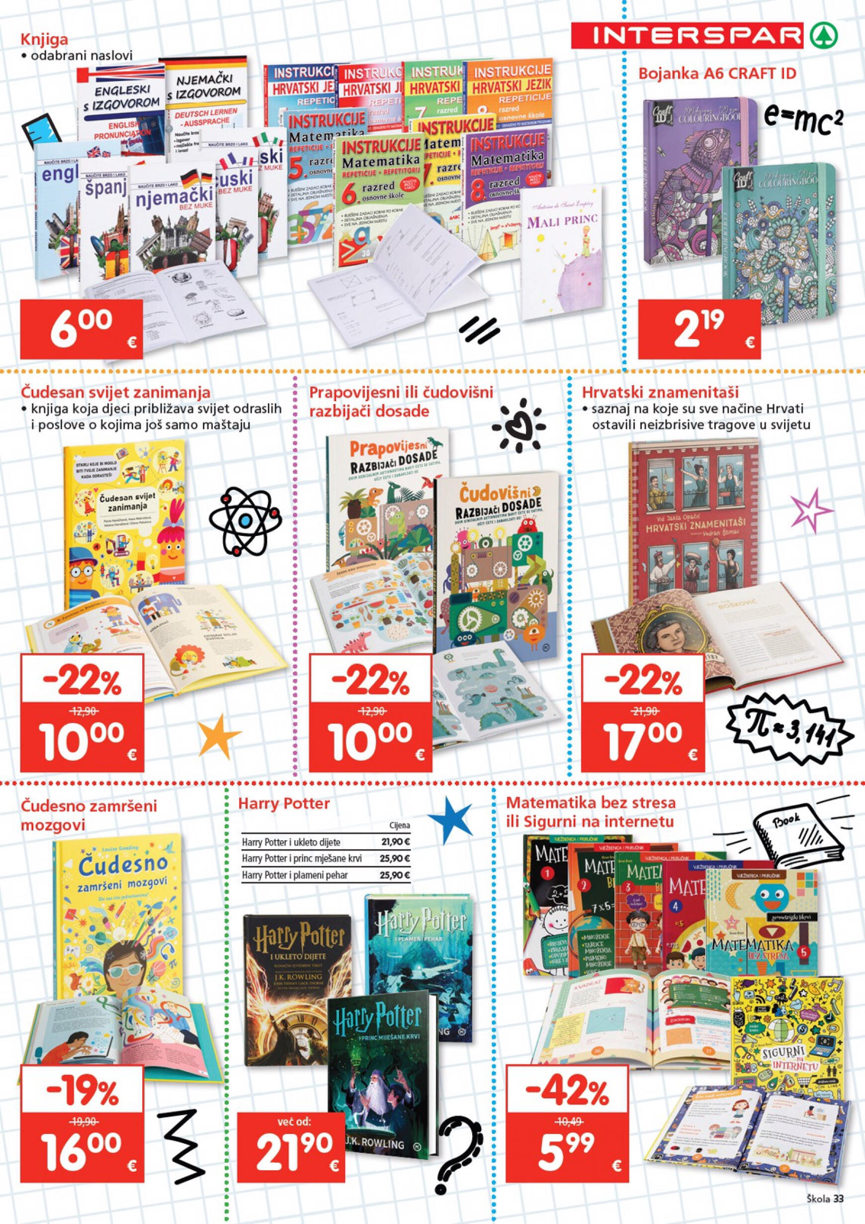 spar - Novi katalog INTERSPAR - Škola 24.07. - 17.09. - page: 33