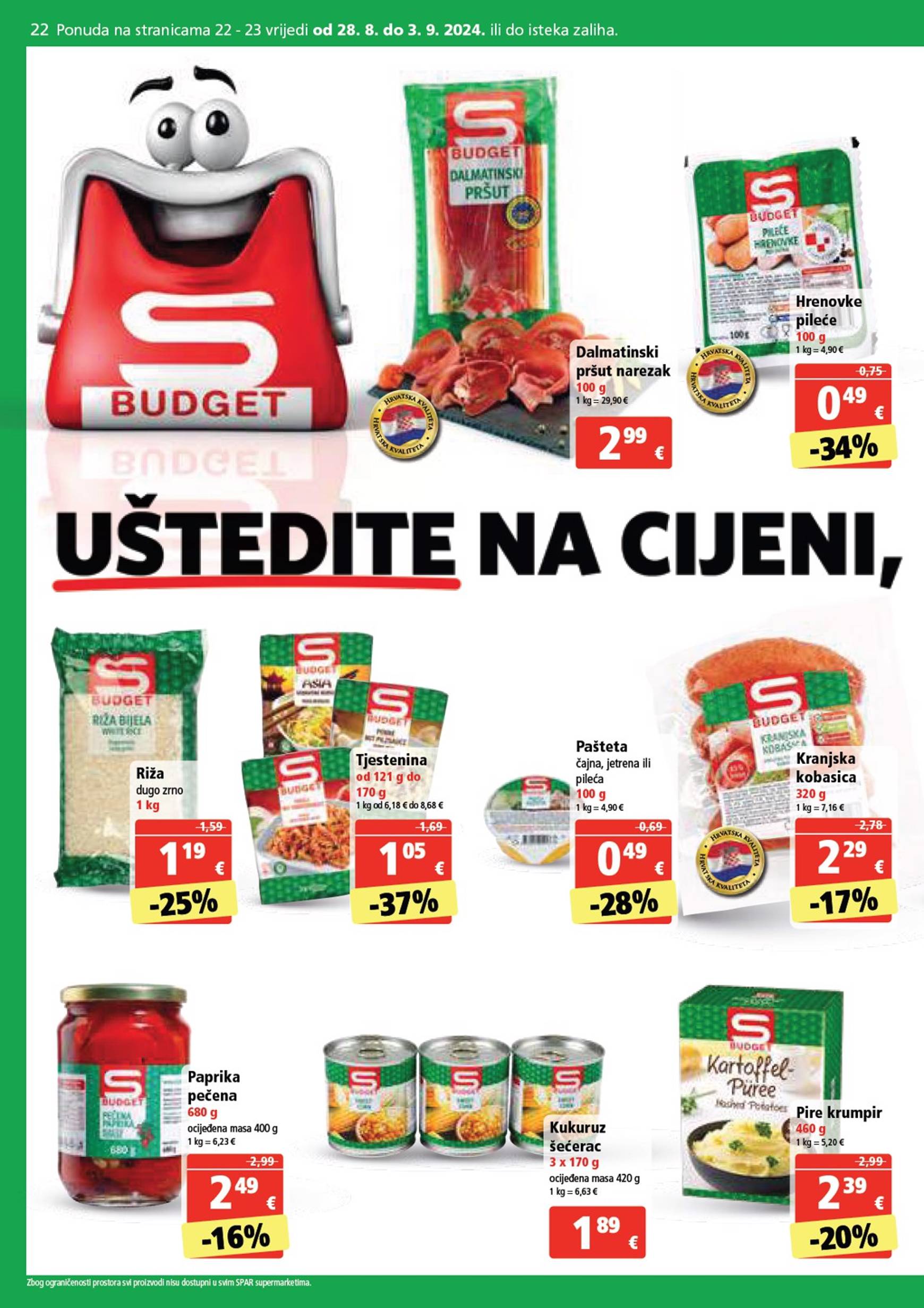 spar - Novi katalog SPAR 28.08. - 03.09. - page: 22