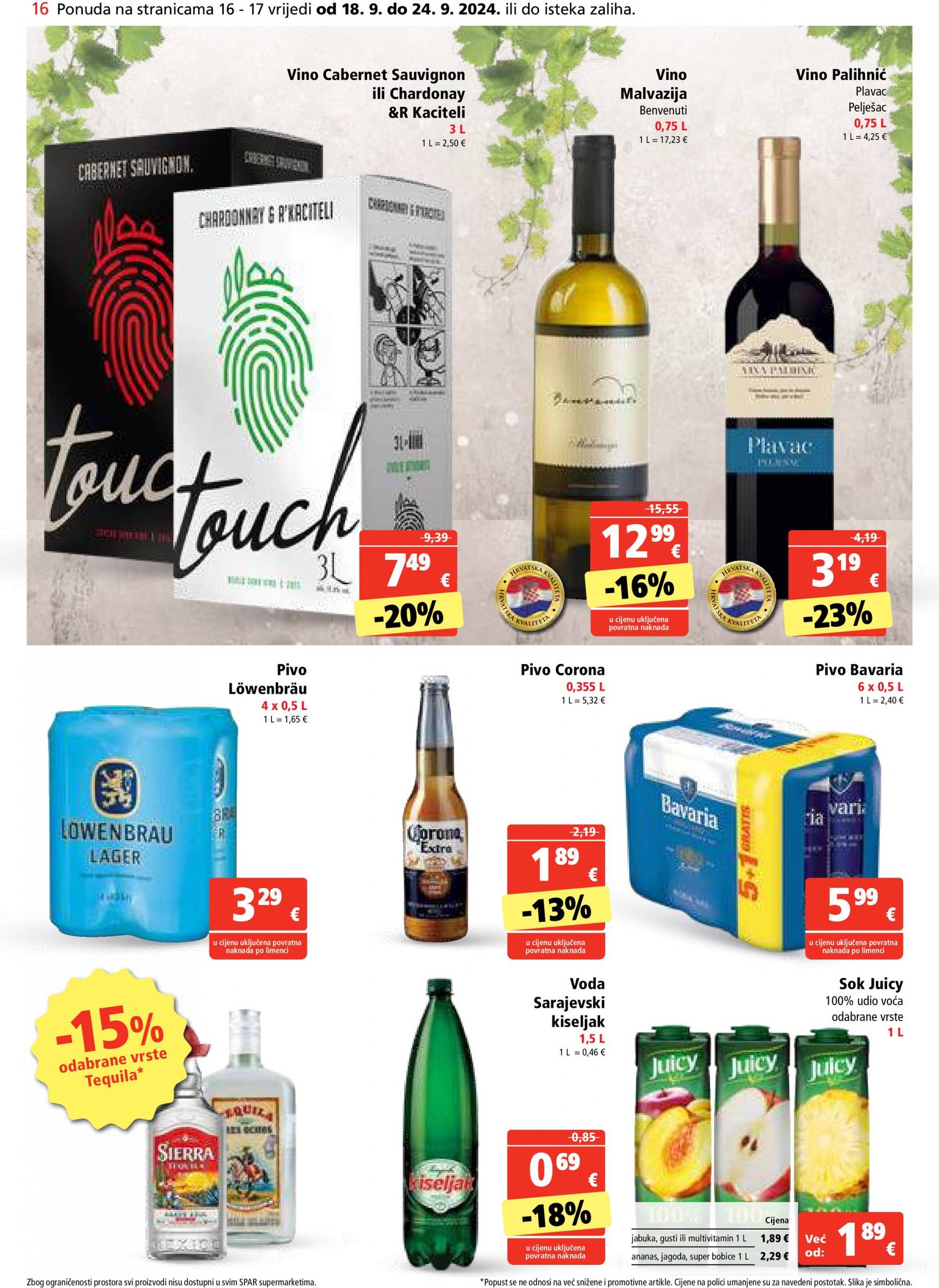 spar - Novi katalog SPAR 18.09. - 24.09. - page: 16