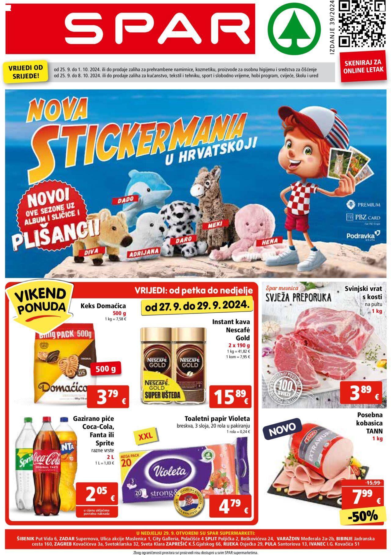 spar - Katalog Spar novi 25.09.2024 - 01.10.2024 - page: 1