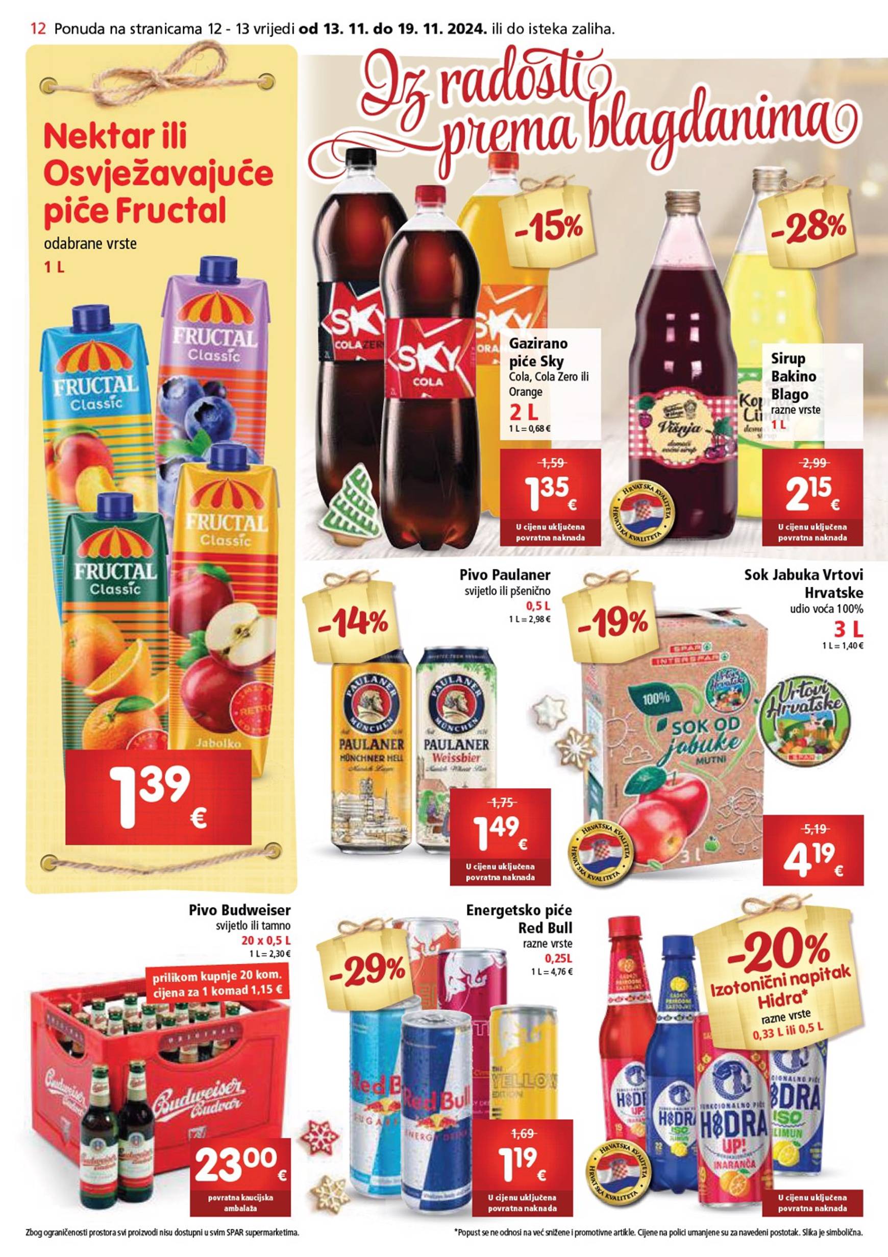 spar - SPAR katalog vrijedi od 13.11. do 19.11. - page: 12