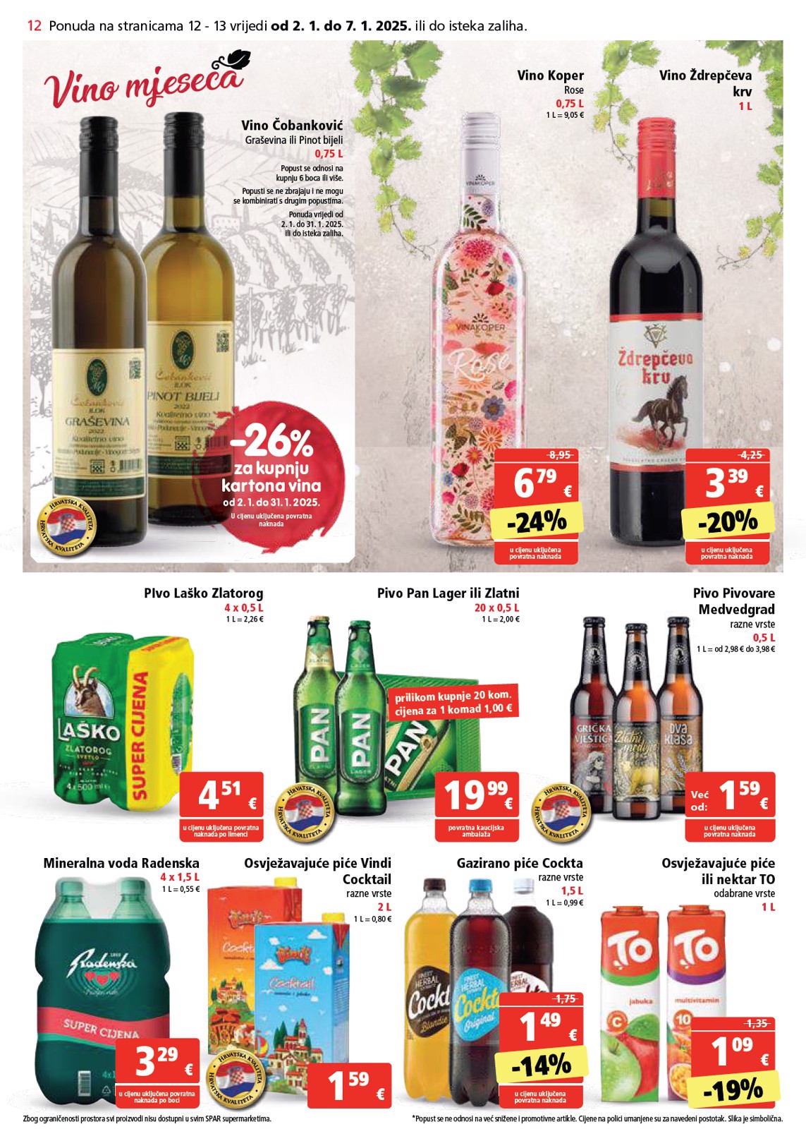 spar - SPAR katalog vrijedi od 02.01. do 07.01. - page: 12