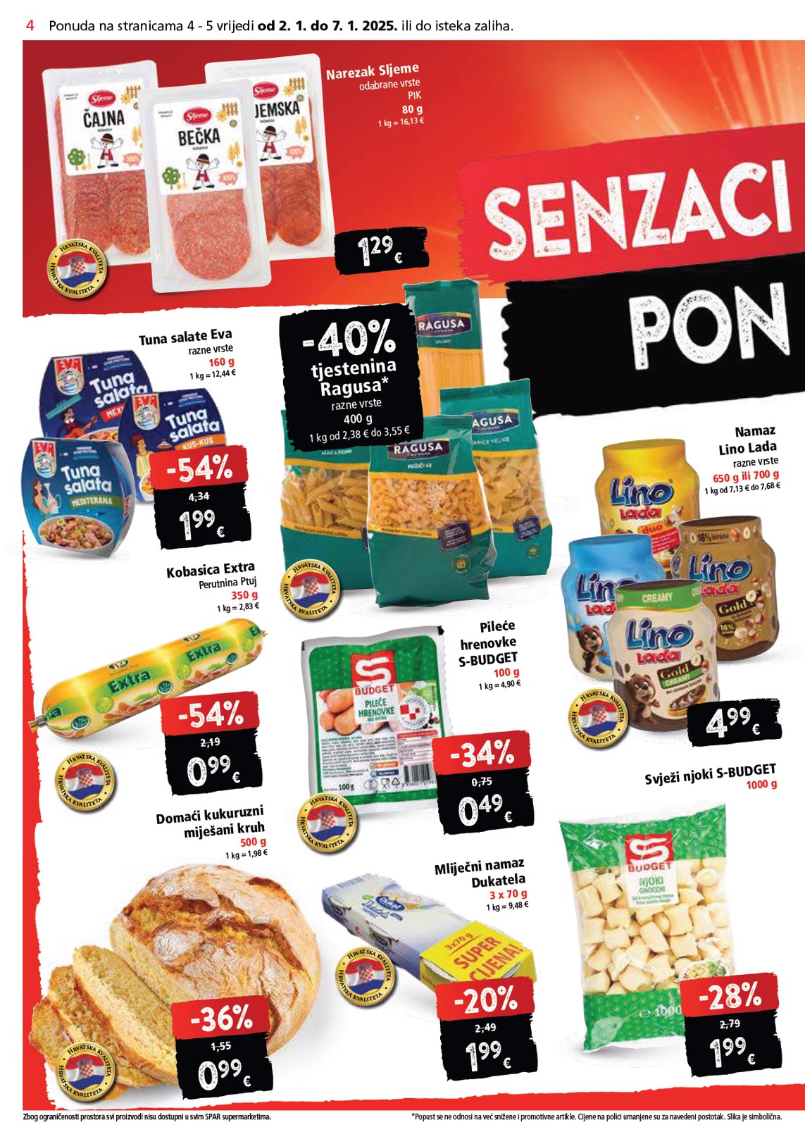 spar - SPAR katalog vrijedi od 02.01. do 07.01. - page: 4