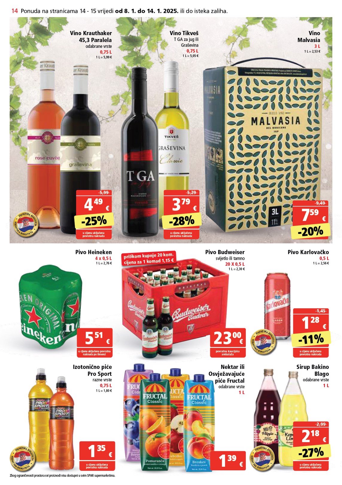 spar - SPAR katalog vrijedi od 08.01. do 14.01. - page: 14