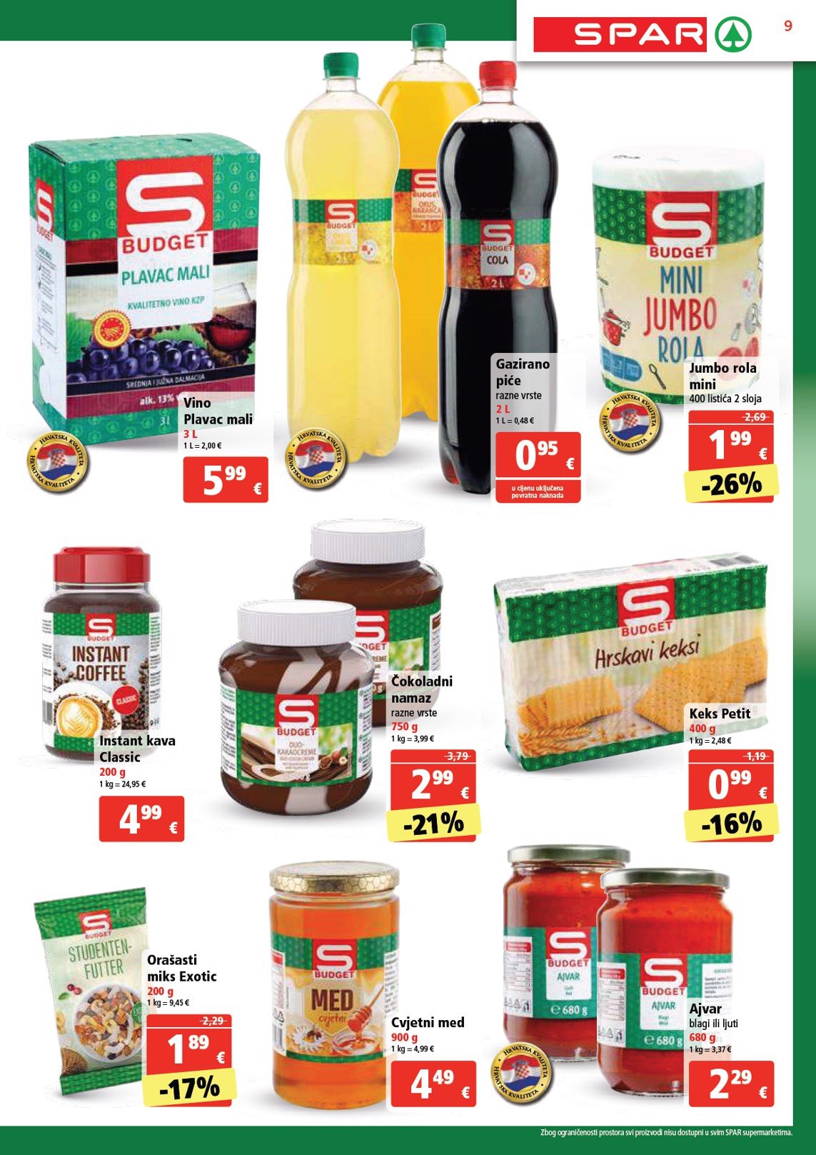 spar - SPAR katalog vrijedi od 08.01. do 14.01. - page: 9