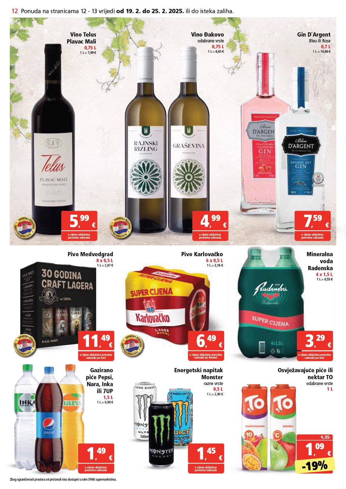 spar - SPAR katalog vrijedi od 19.02. do 25.02. - page: 12