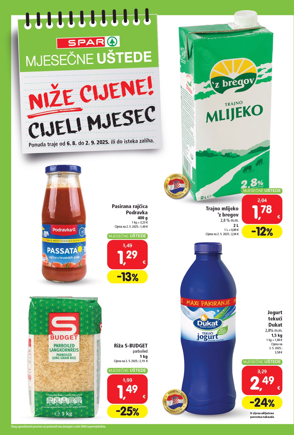 spar - Prelistajte katalog SPAR - Mjesečne uštede, vrijedi od 06.08. do 02.09. - page: 2