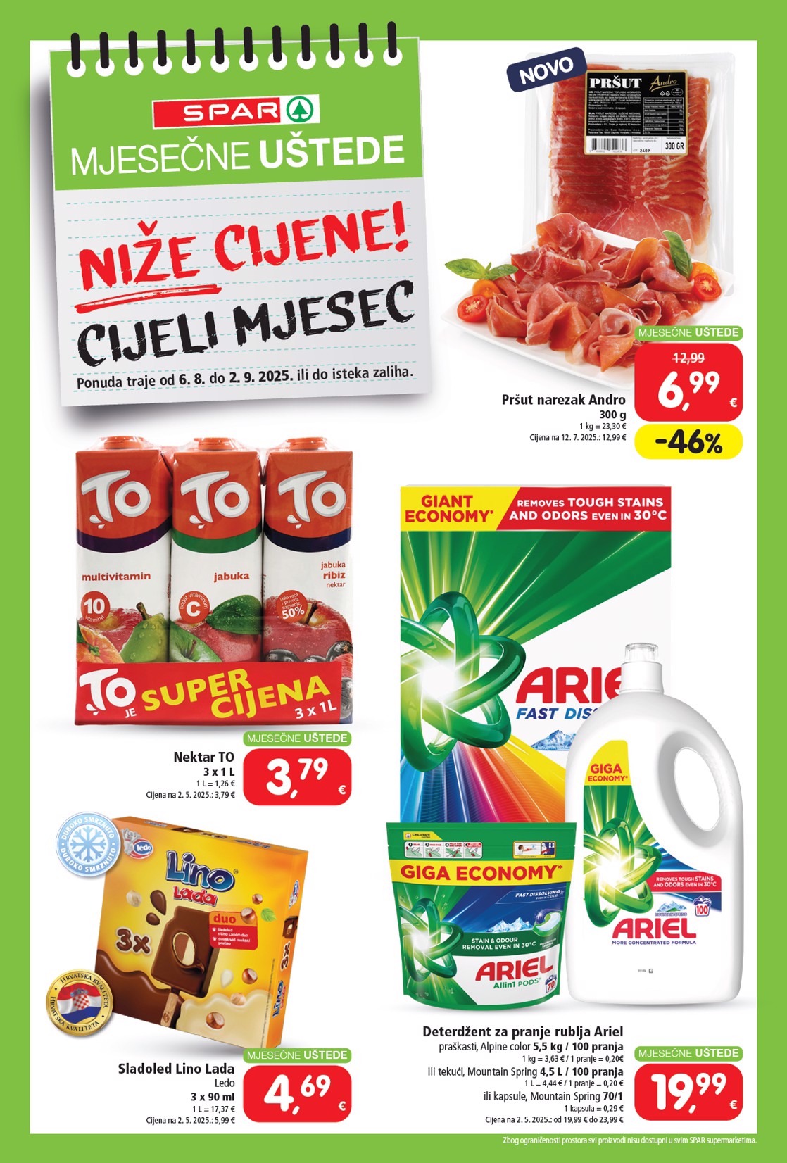 spar - Prelistajte katalog SPAR - Mjesečne uštede, vrijedi od 06.08. do 02.09.