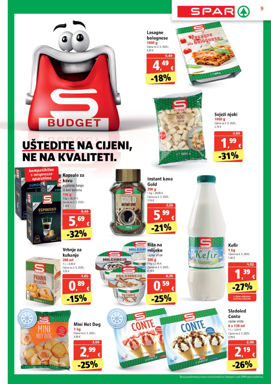 spar - Prelistajte katalog SPAR, vrijedi od 27.08. do 02.09. - page: 9