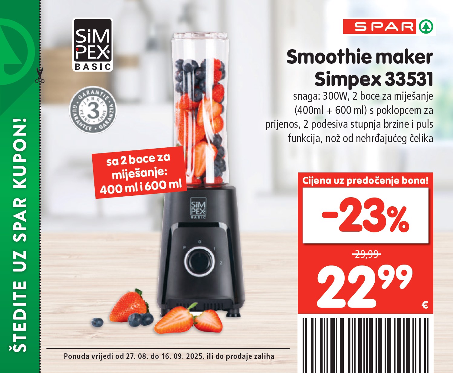 spar - Prelistajte katalog SPAR - Kuponi, vrijedi od 27.08. do 16.09. - page: 13