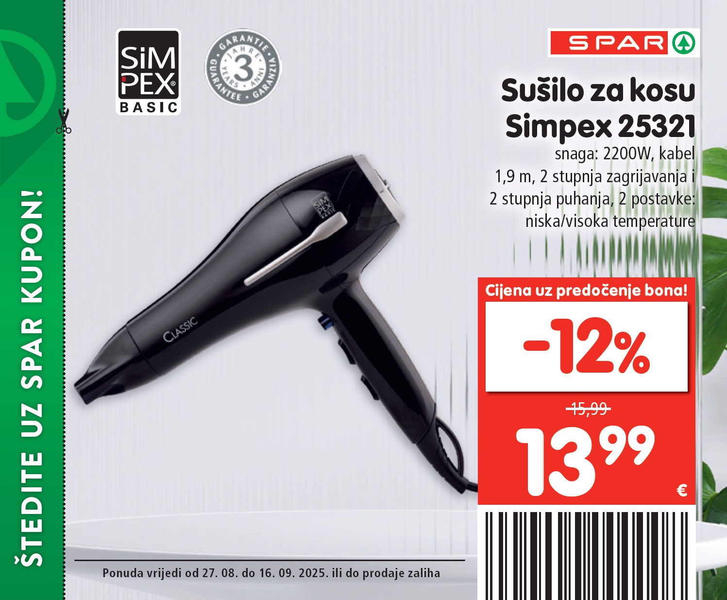 spar - Prelistajte katalog SPAR - Kuponi, vrijedi od 27.08. do 16.09. - page: 15
