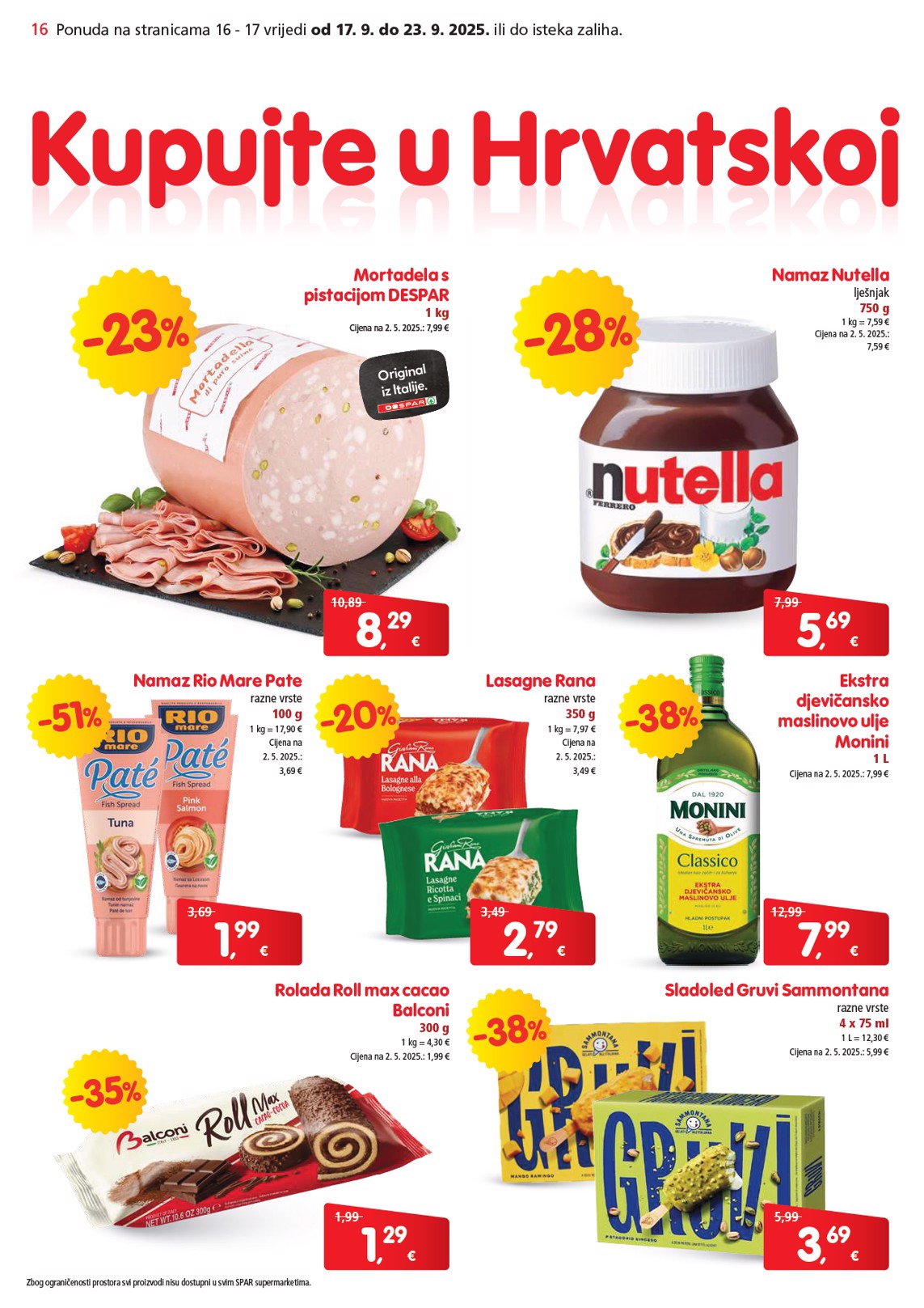 spar - Prelistajte katalog SPAR, vrijedi od 17.09. do 23.09. - page: 16